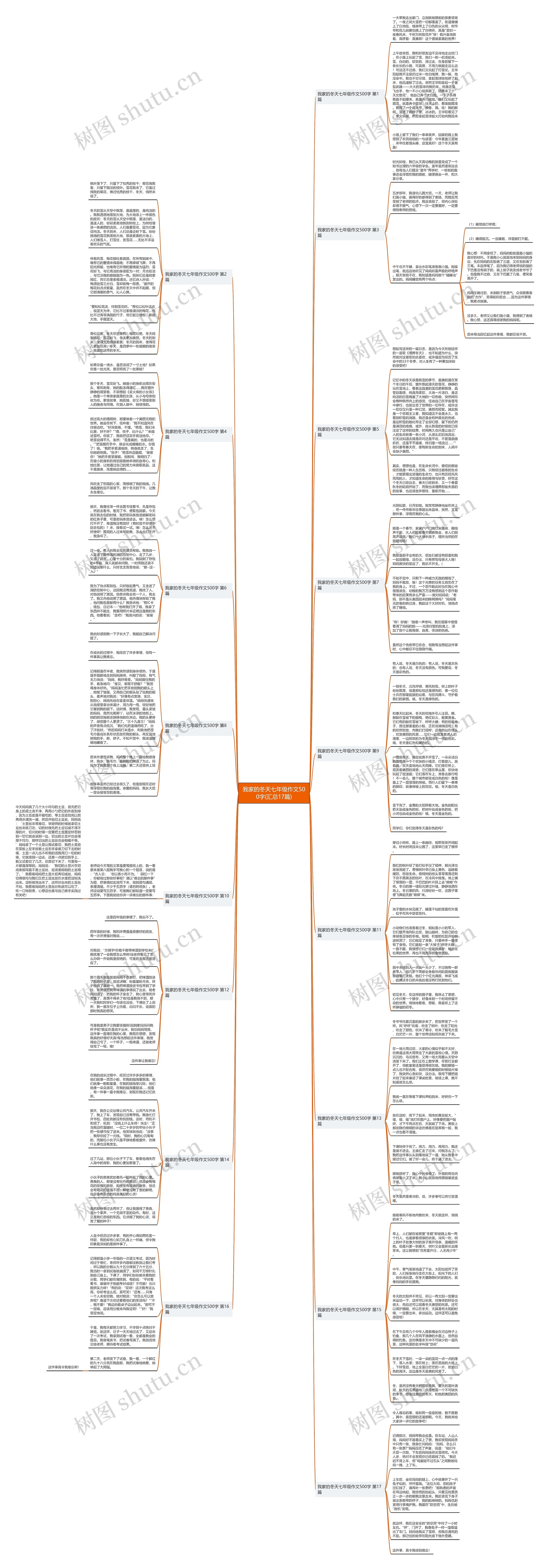 我家的冬天七年级作文500字(汇总17篇)思维导图