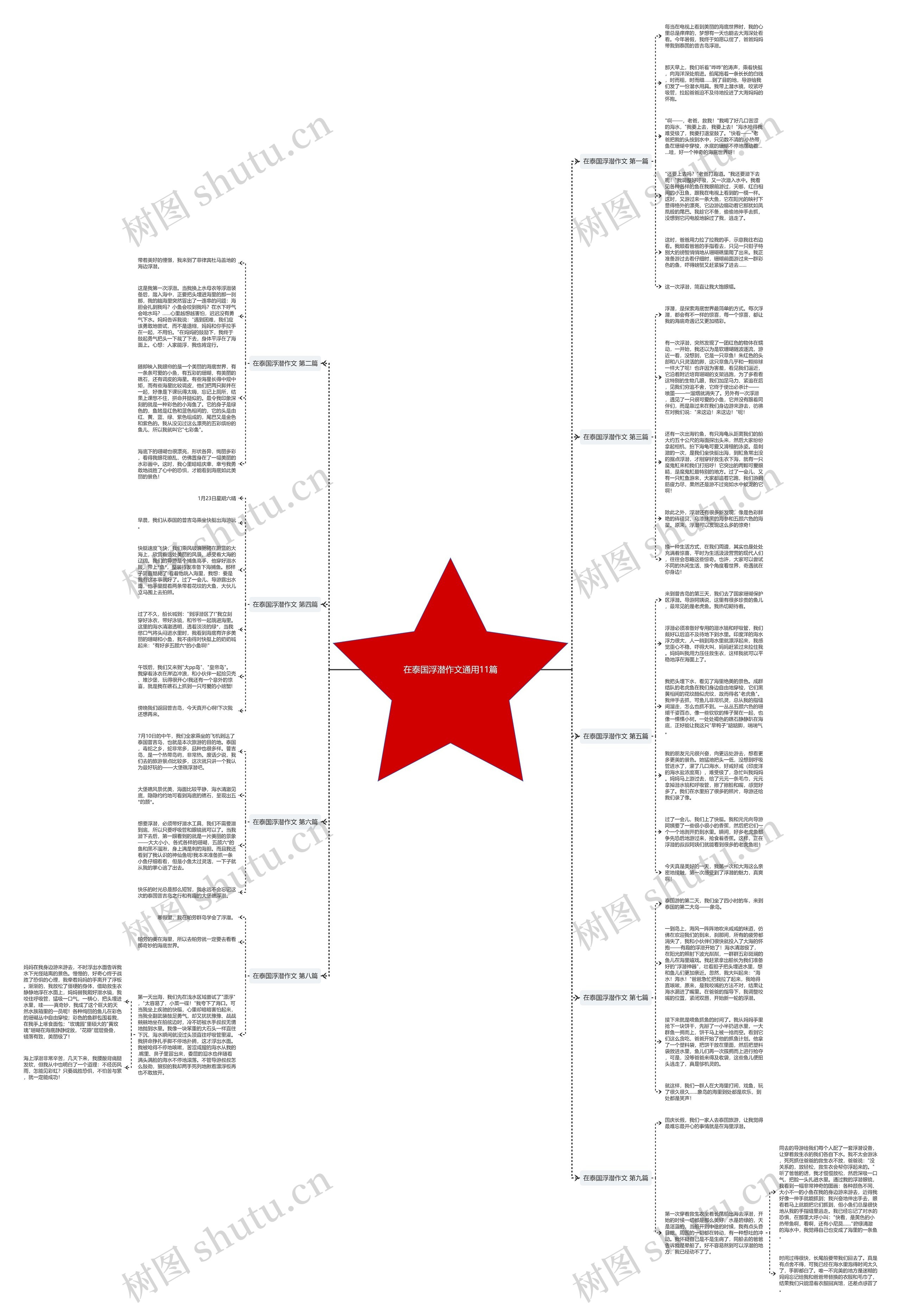 在泰国浮潜作文通用11篇思维导图