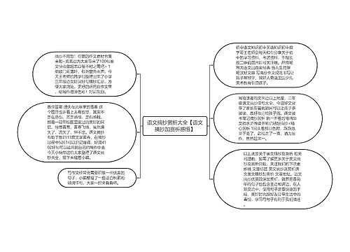 语文摘抄赏析大全【语文摘抄加赏析感悟】