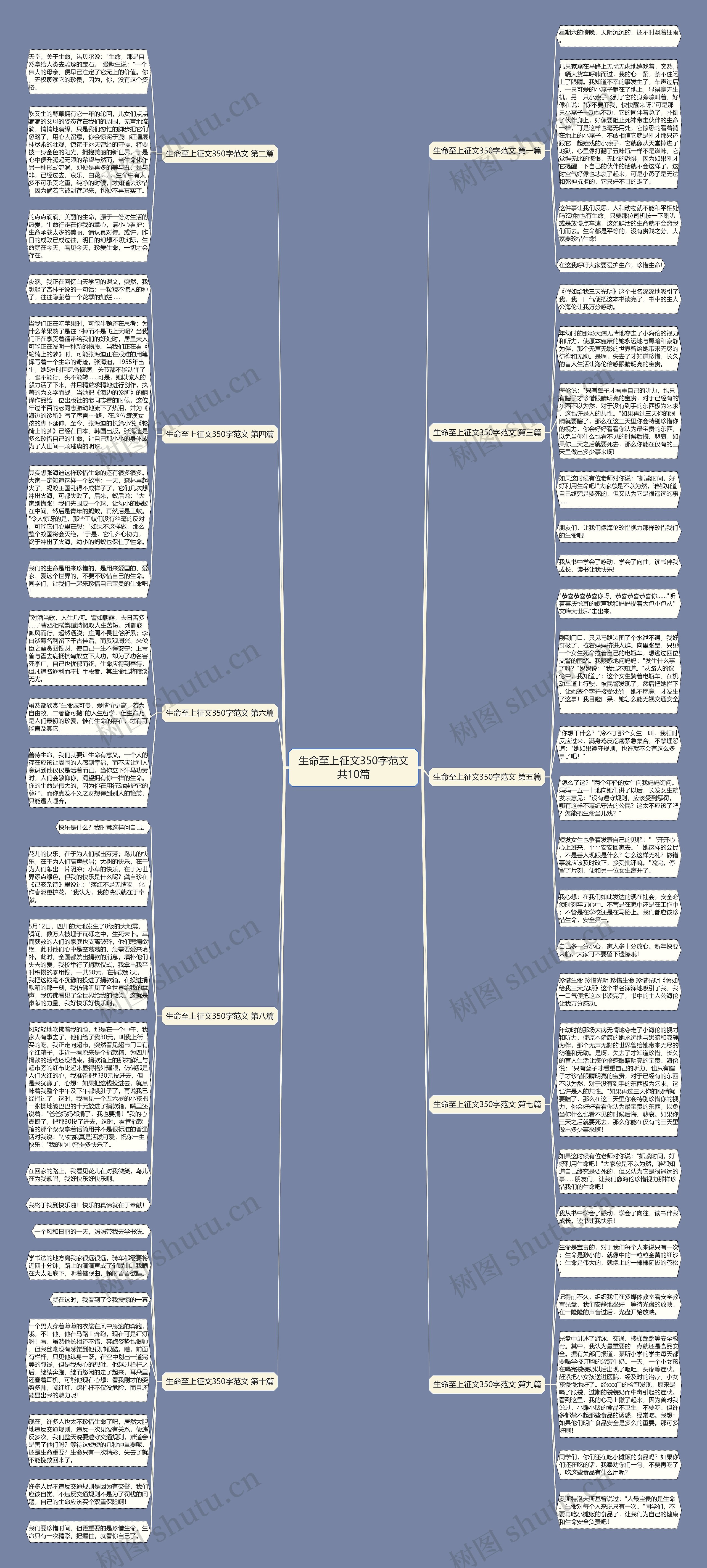 生命至上征文350字范文共10篇思维导图
