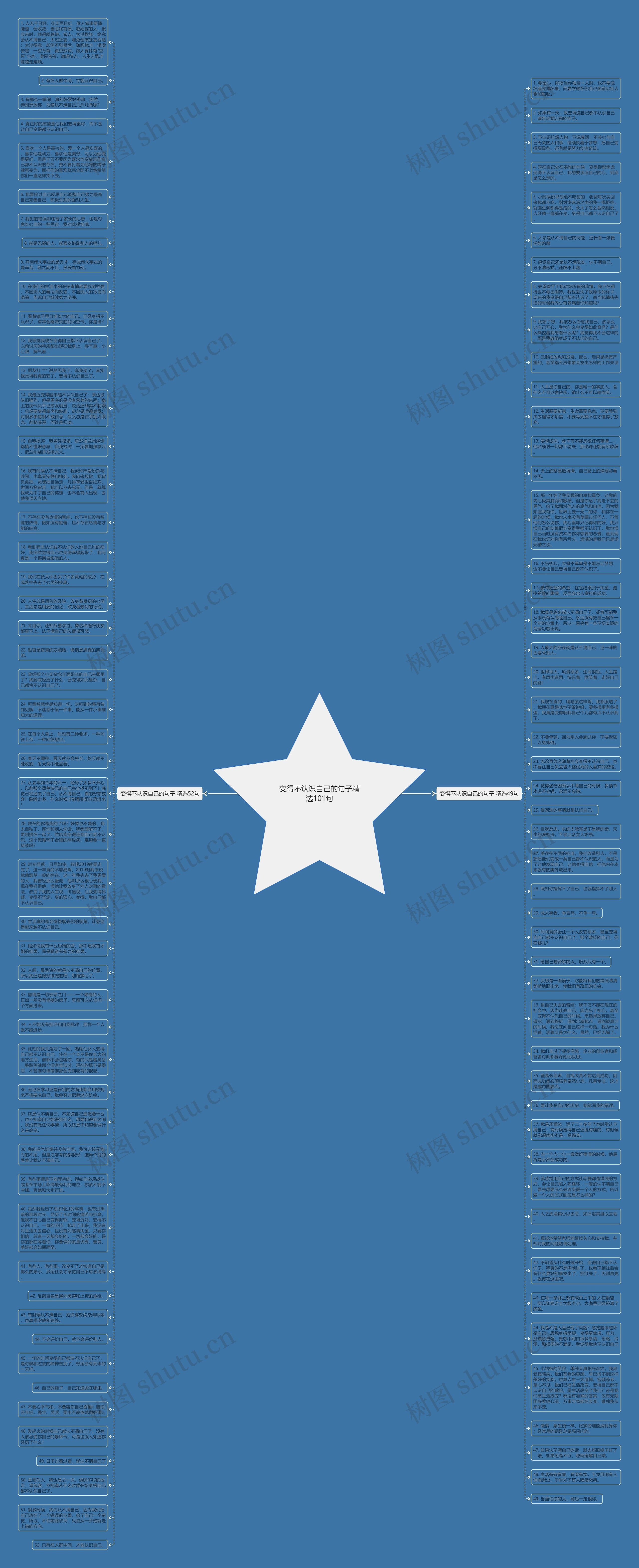 变得不认识自己的句子精选101句思维导图