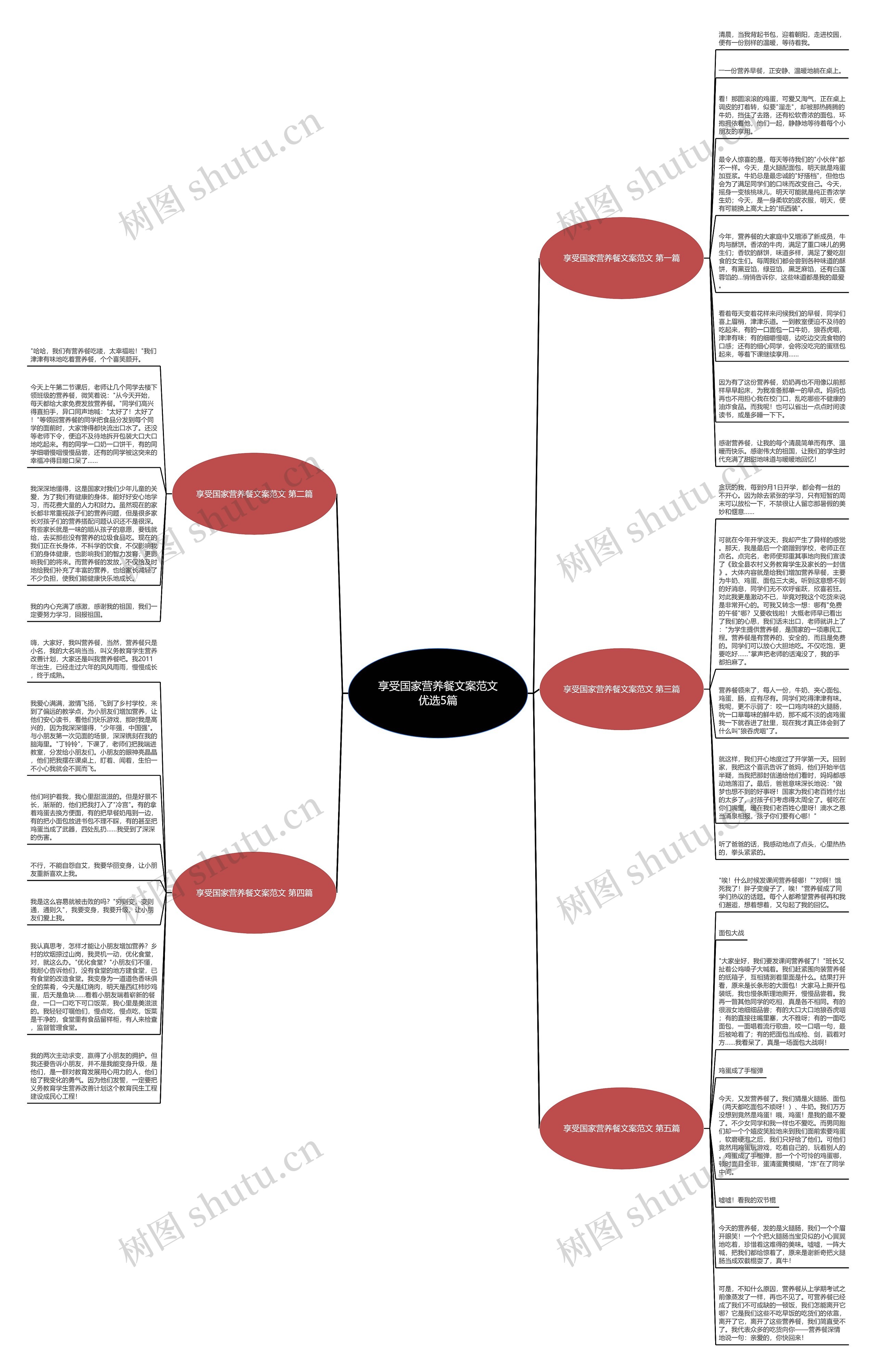 享受国家营养餐文案范文优选5篇思维导图