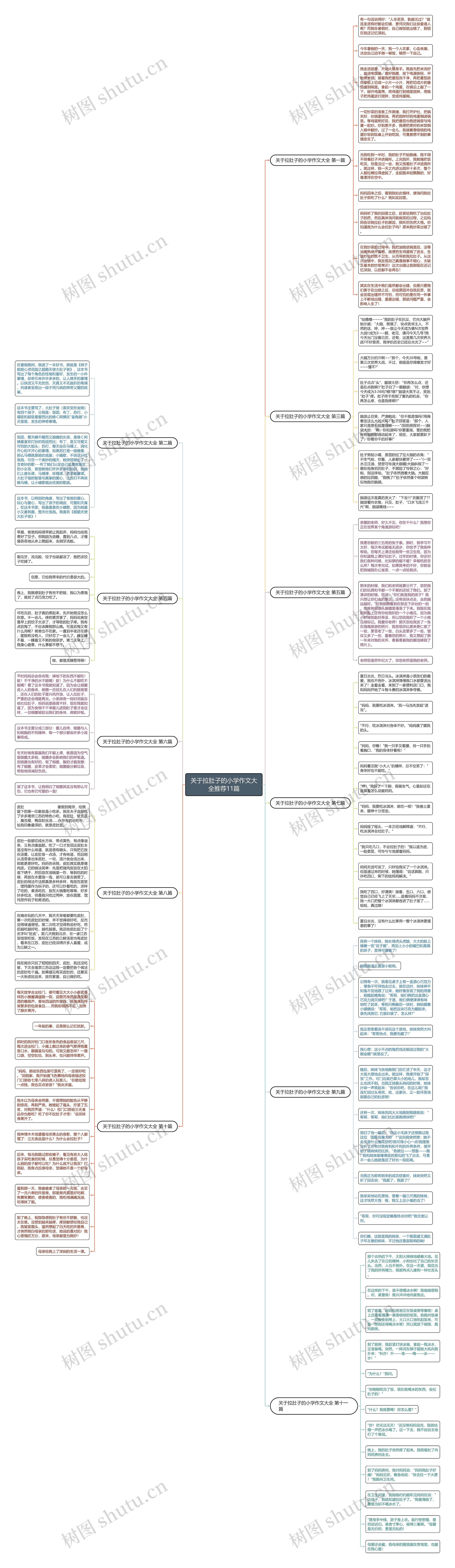 关于拉肚子的小学作文大全推荐11篇思维导图