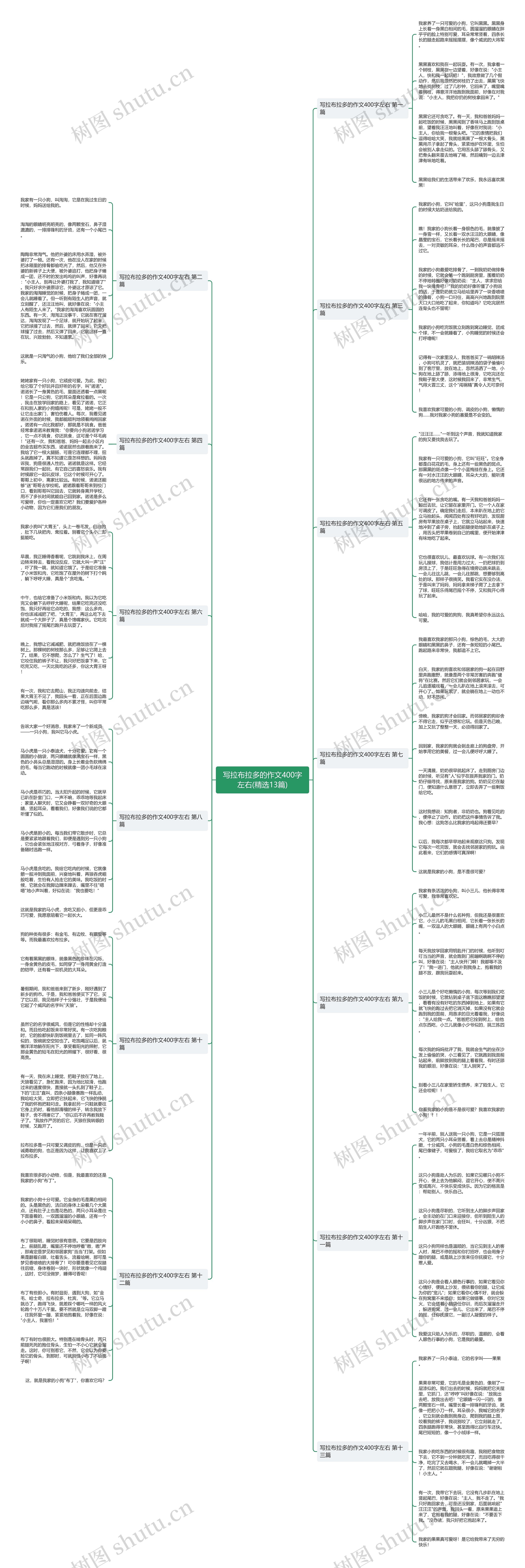 写拉布拉多的作文400字左右(精选13篇)思维导图