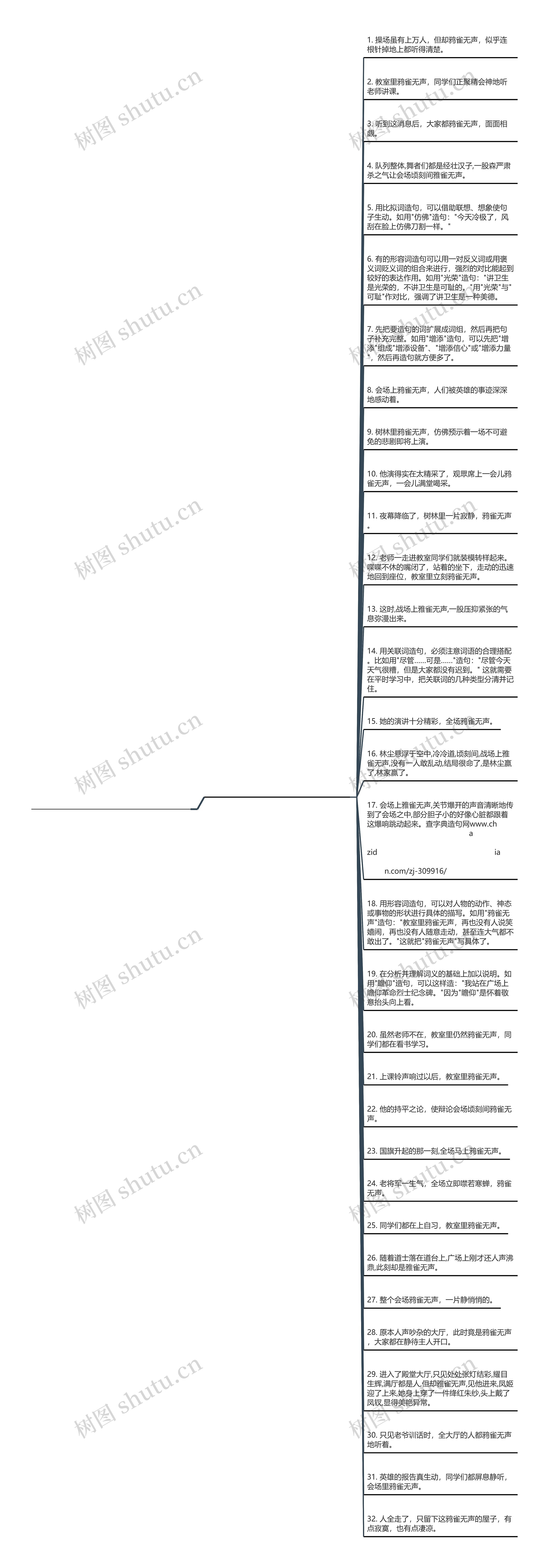 补充句子会场雅雀无声精选31句