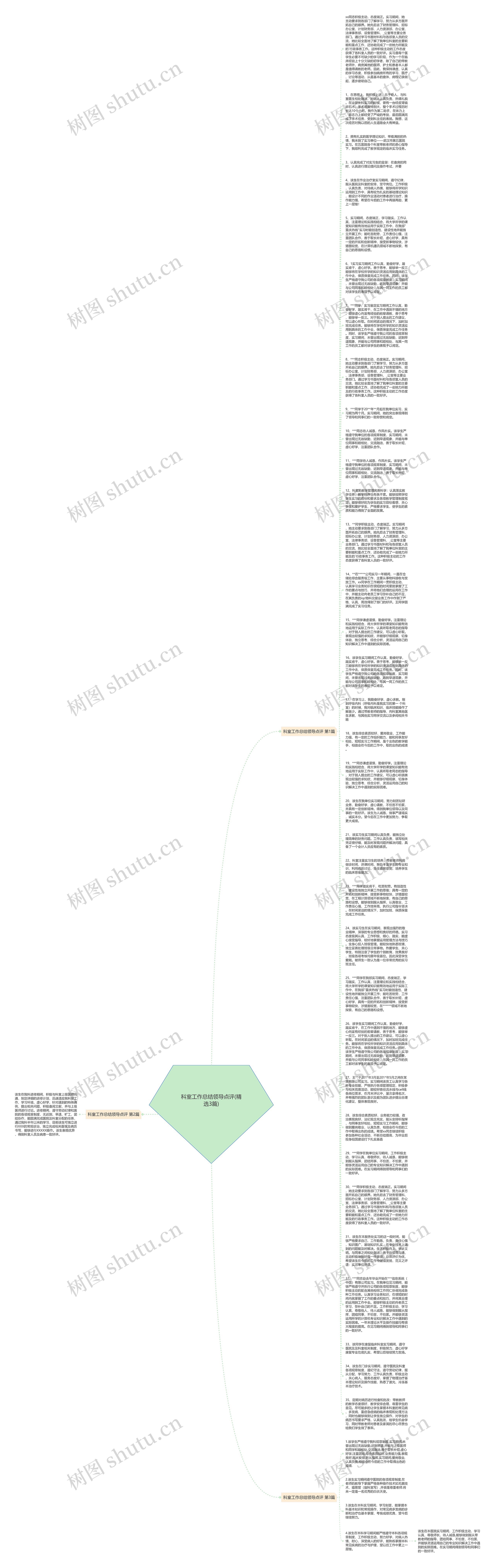 科室工作总结领导点评(精选3篇)思维导图