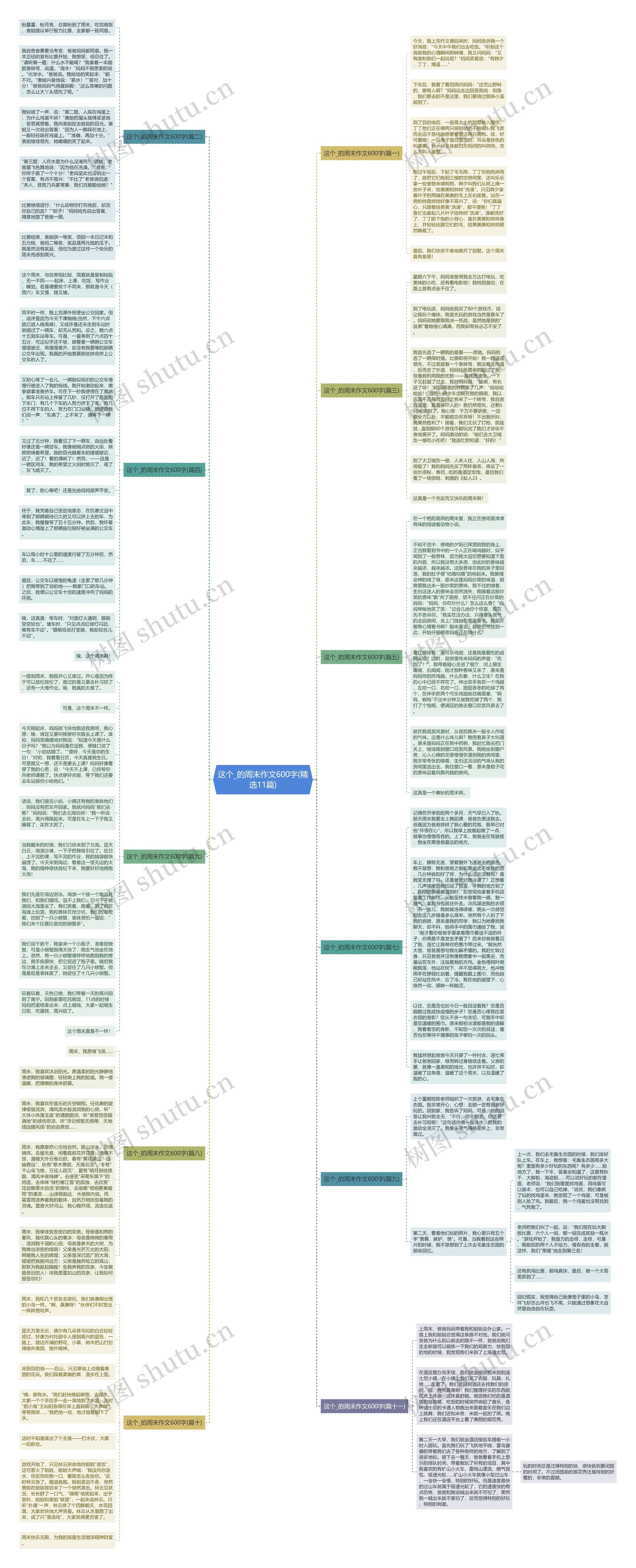 这个_的周末作文600字(精选11篇)思维导图