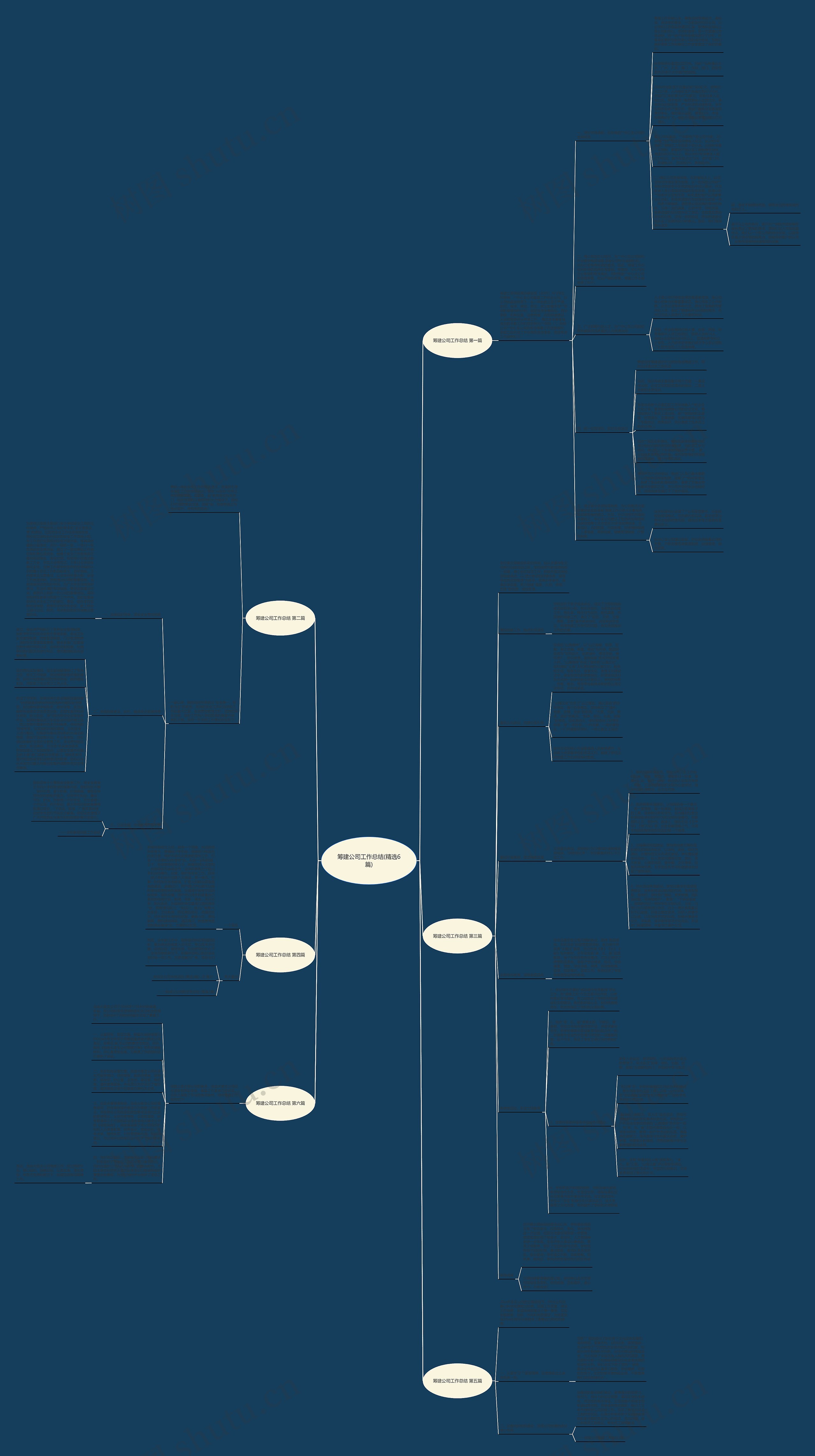 筹建公司工作总结(精选6篇)思维导图