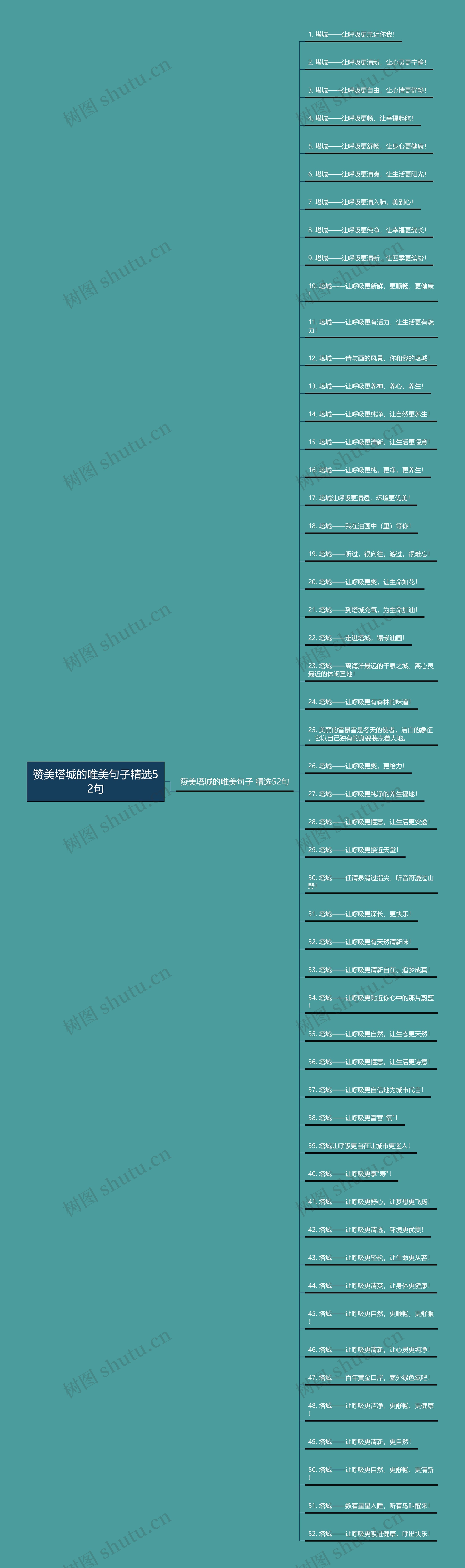 赞美塔城的唯美句子精选52句思维导图