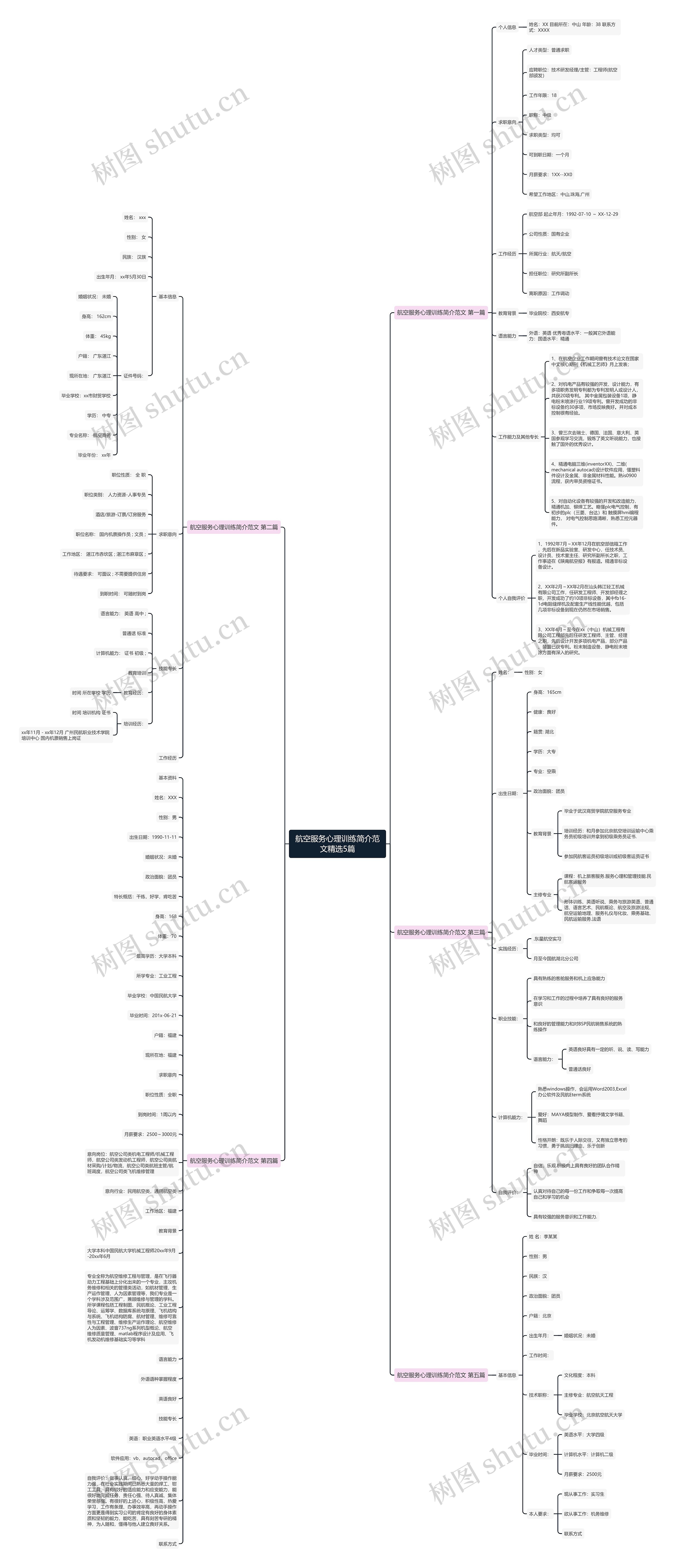 航空服务心理训练简介范文精选5篇思维导图