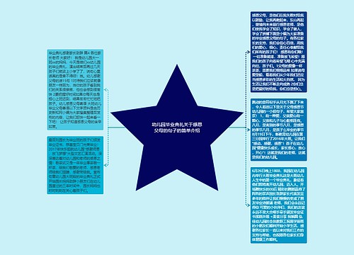 幼儿园毕业典礼关于感恩父母的句子的简单介绍