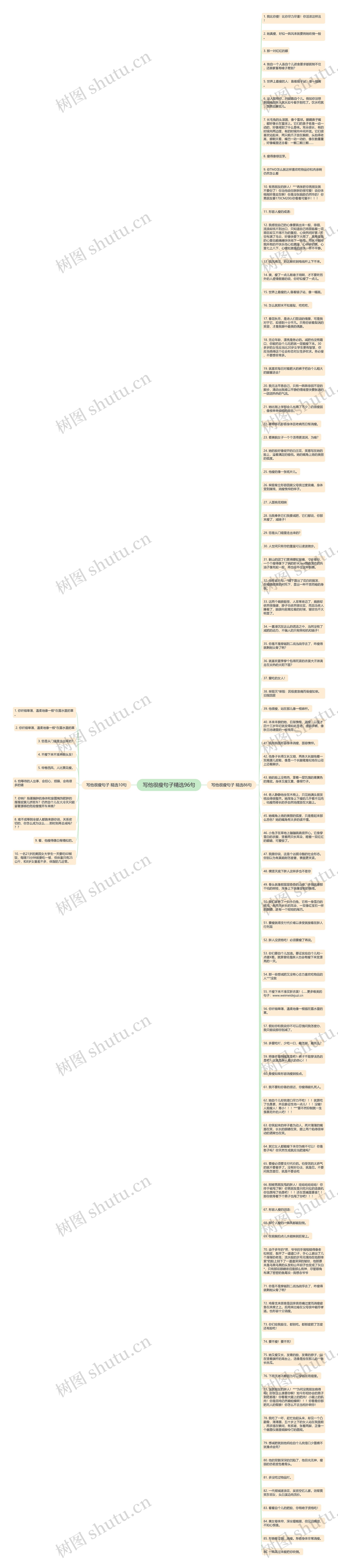 写他很瘦句子精选96句思维导图