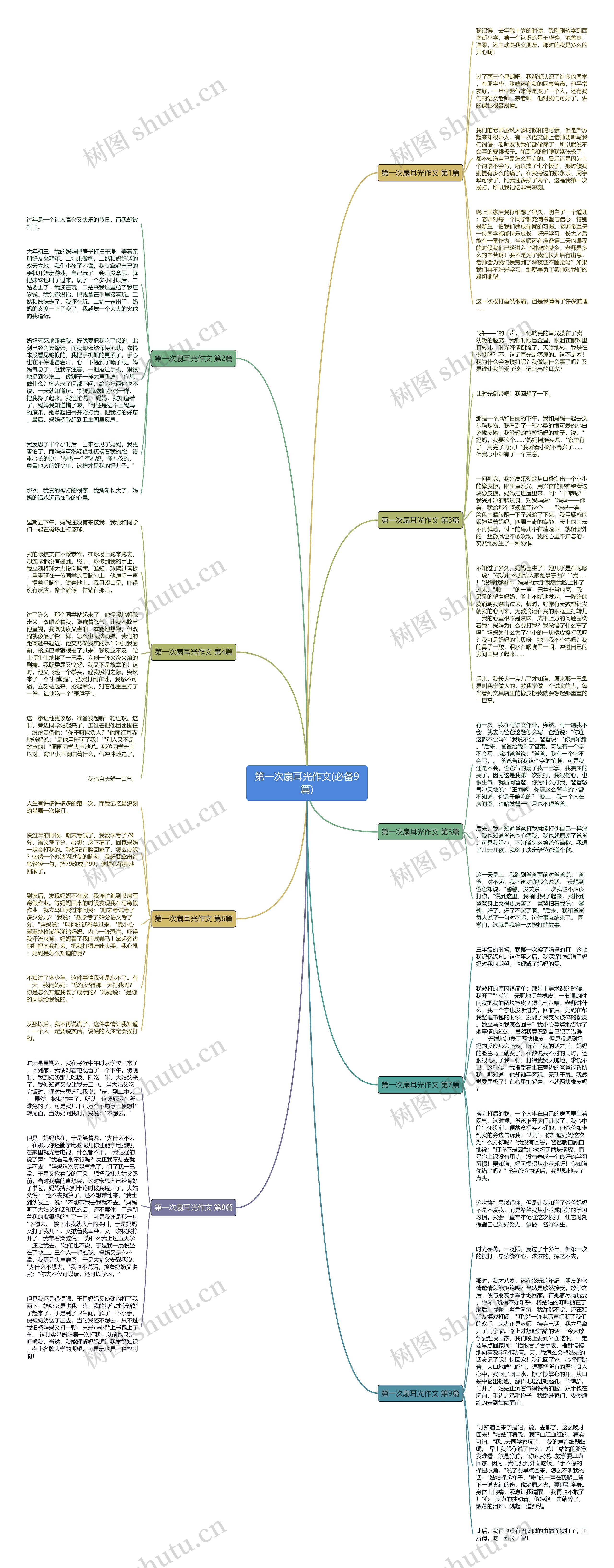 第一次扇耳光作文(必备9篇)思维导图