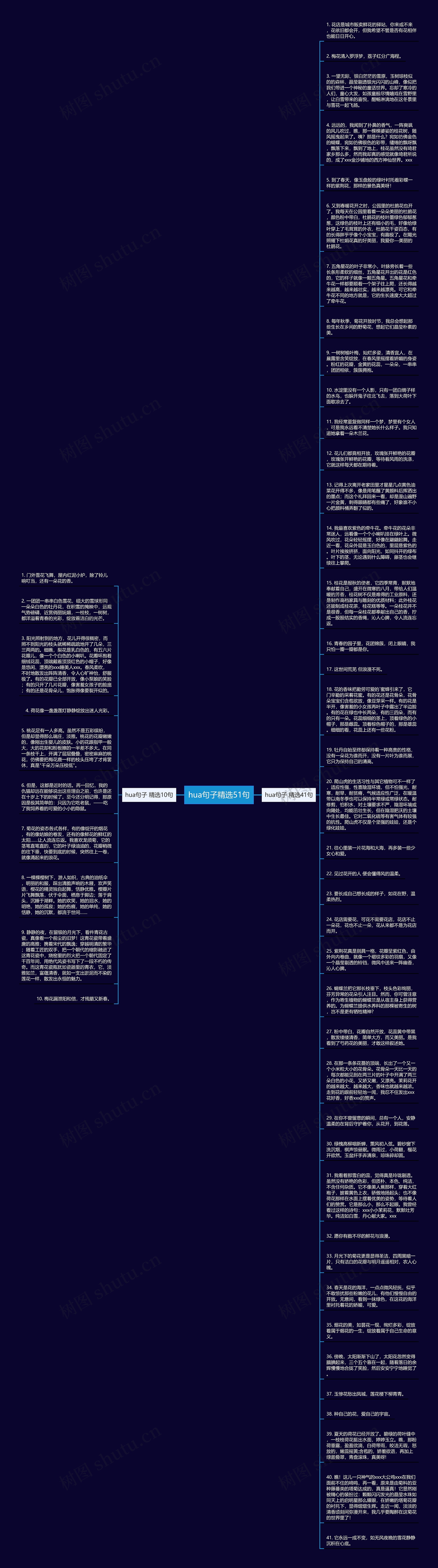 hua句子精选51句思维导图
