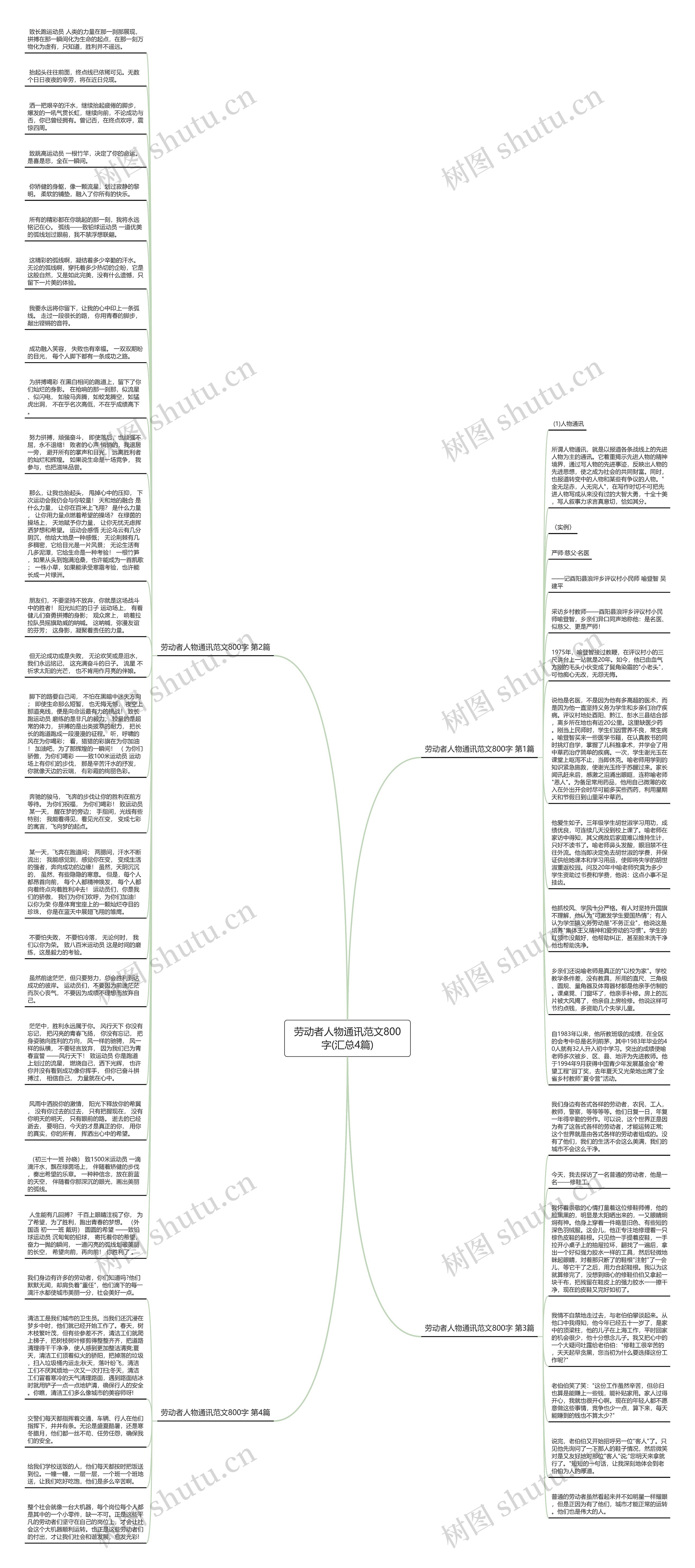 劳动者人物通讯范文800字(汇总4篇)思维导图