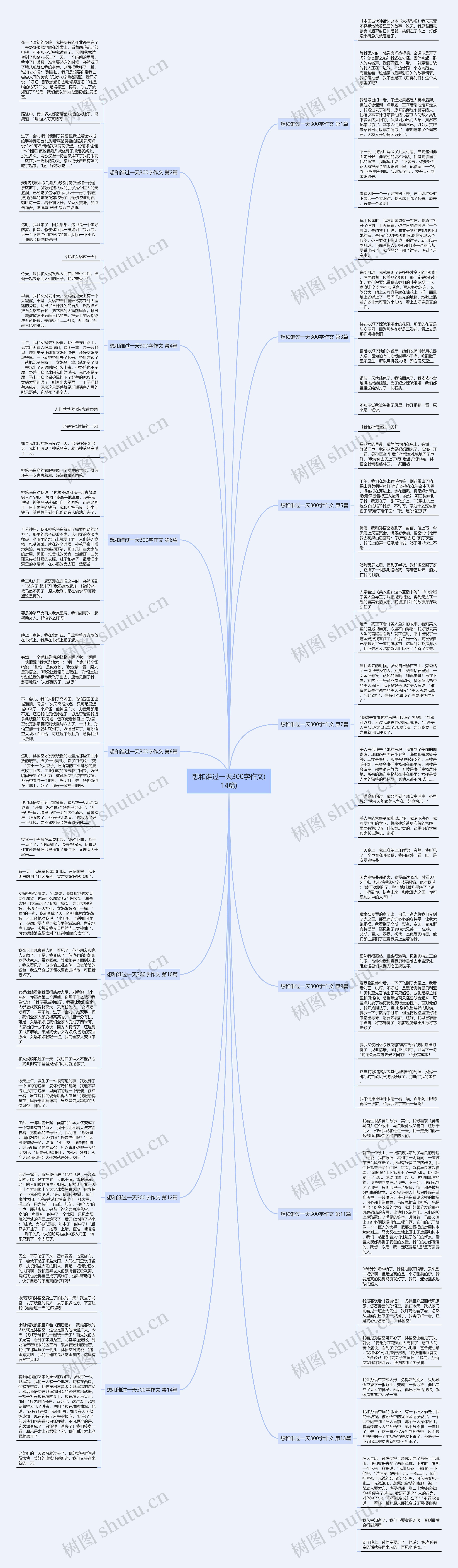 想和谁过一天300字作文(14篇)思维导图