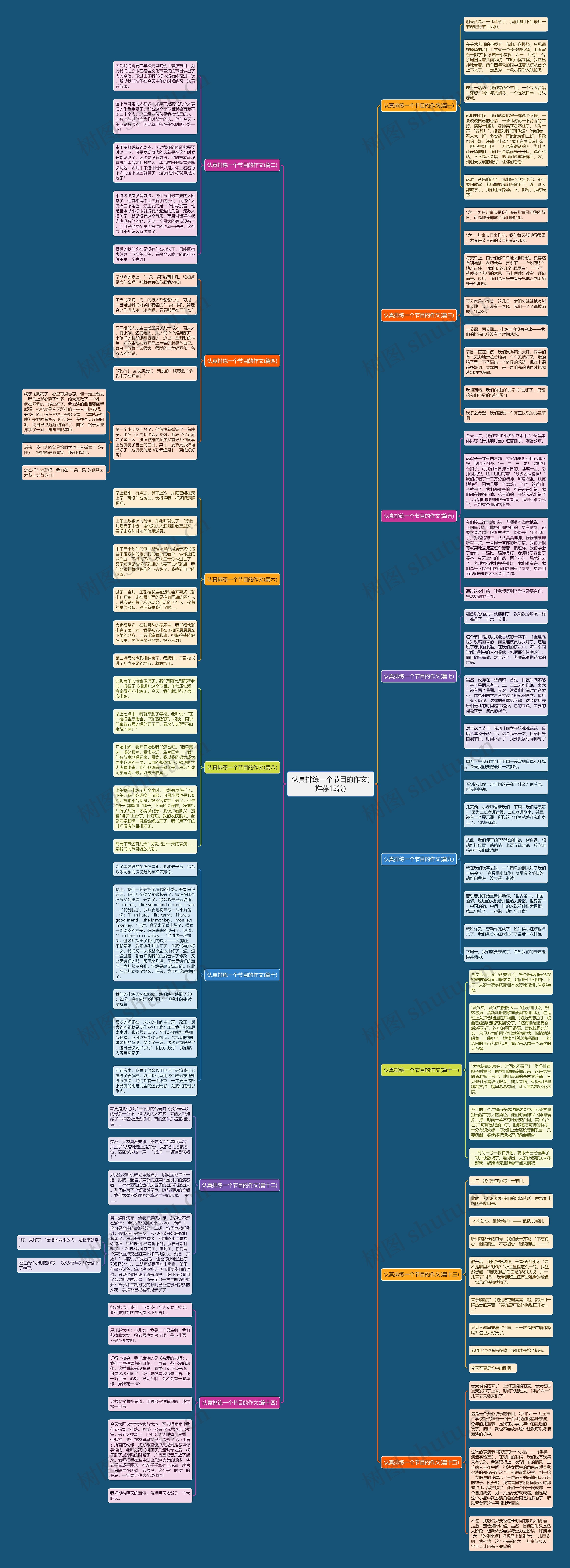 认真排练一个节目的作文(推荐15篇)思维导图