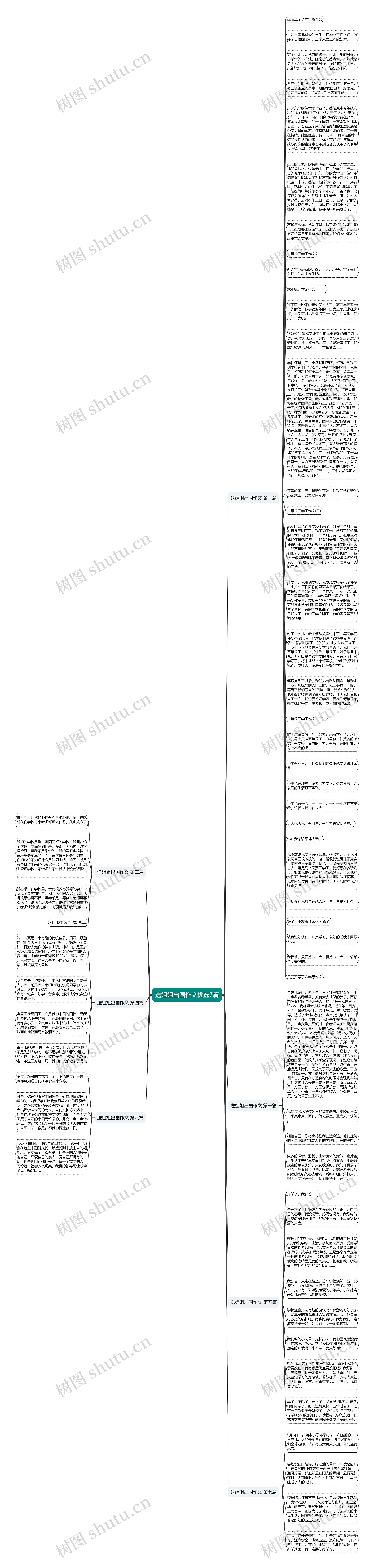 送姐姐出国作文优选7篇思维导图