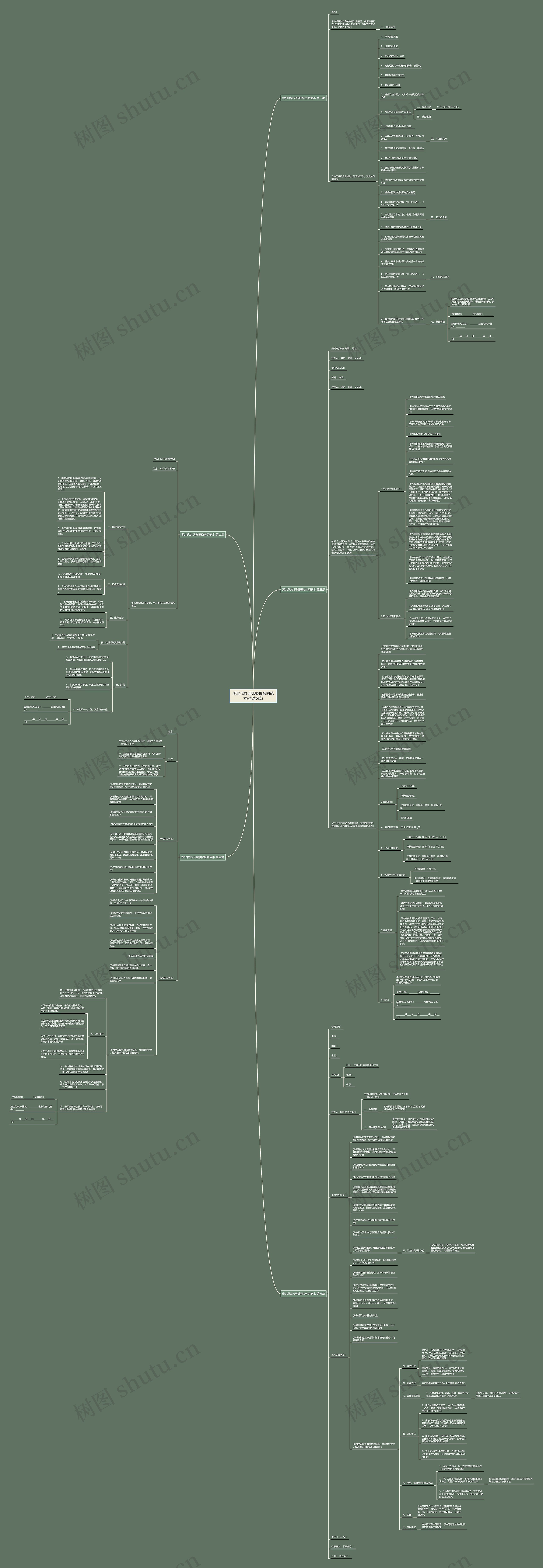 湖北代办记账报税合同范本(优选5篇)思维导图