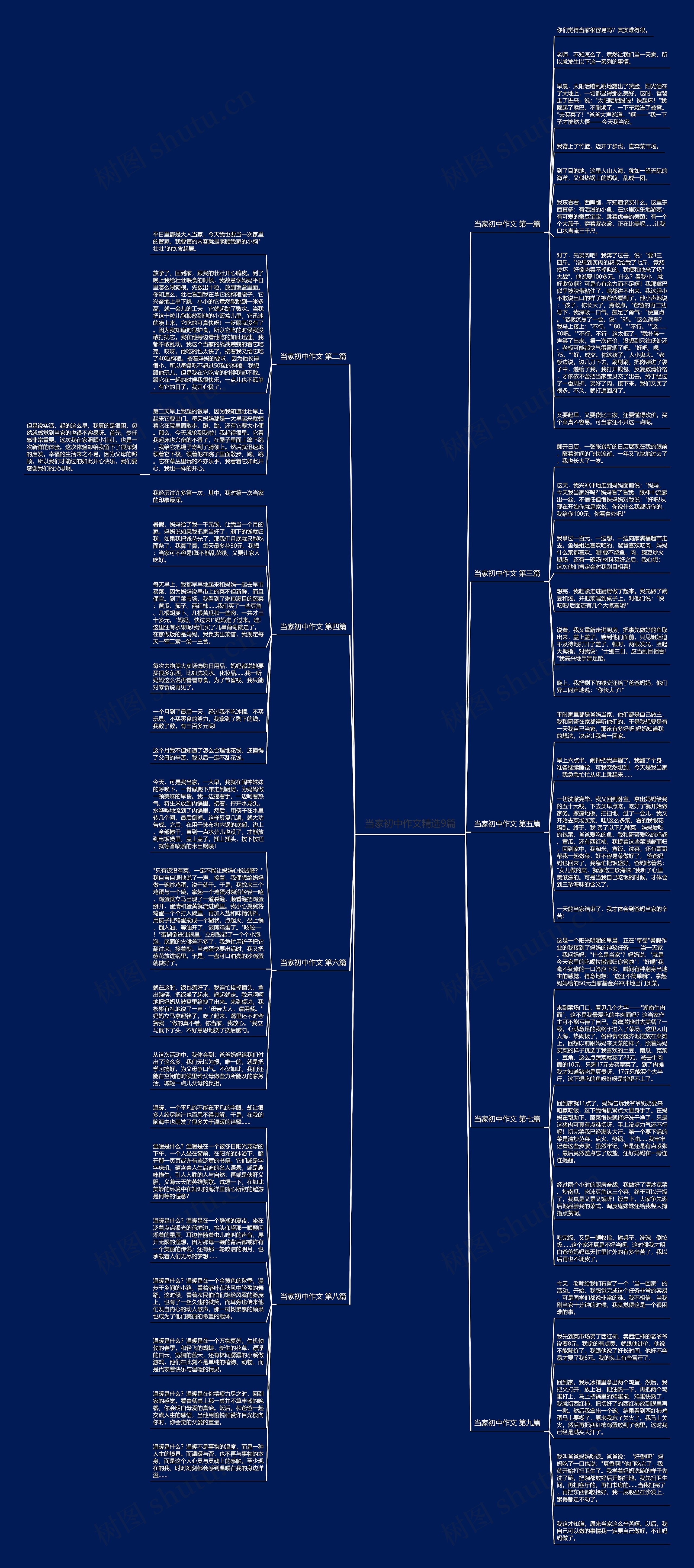 当家初中作文精选9篇思维导图