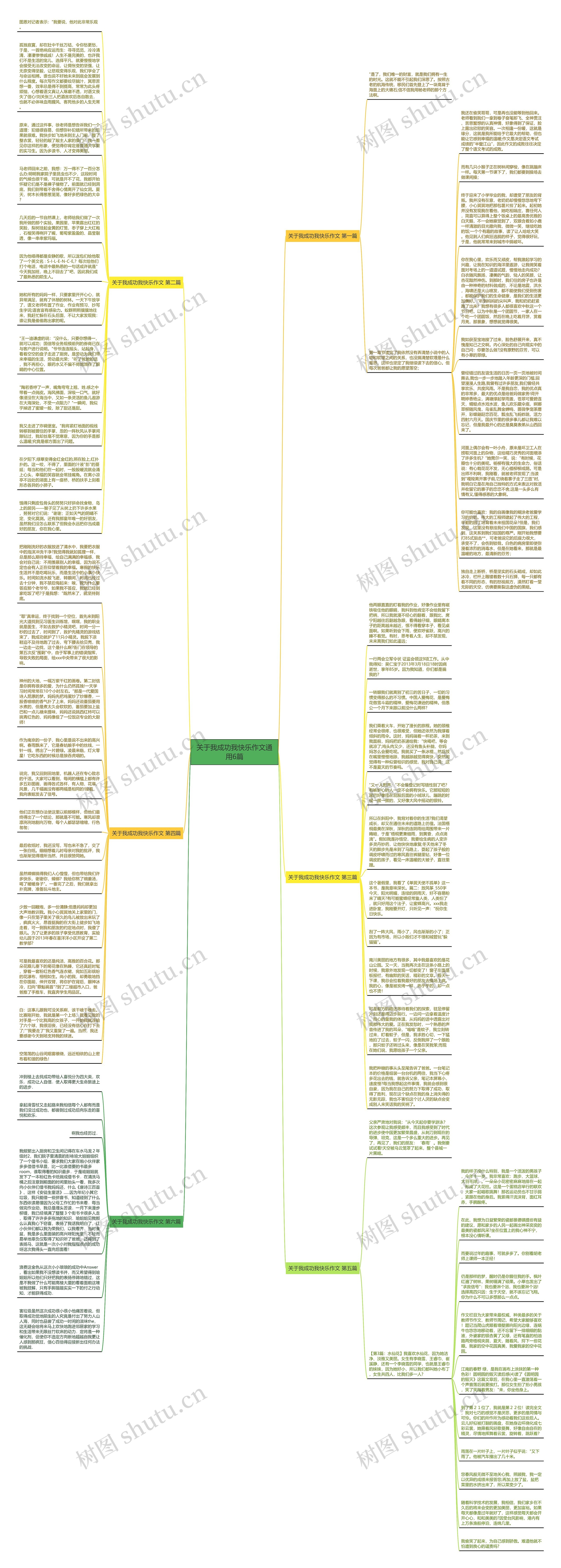 关于我成功我快乐作文通用6篇思维导图