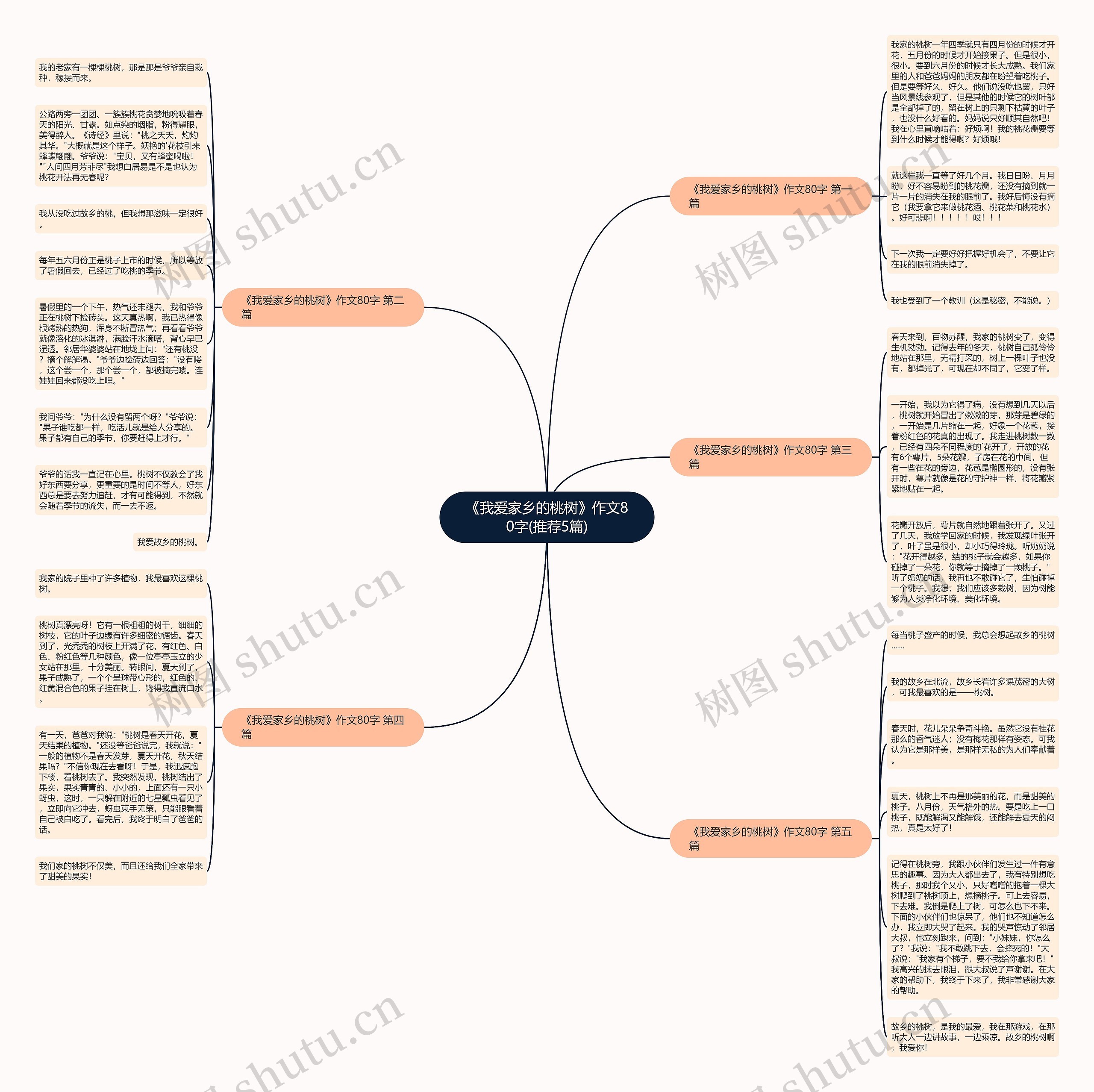 《我爱家乡的桃树》作文80字(推荐5篇) 《我爱家乡的桃树》作文80字(推荐5篇)