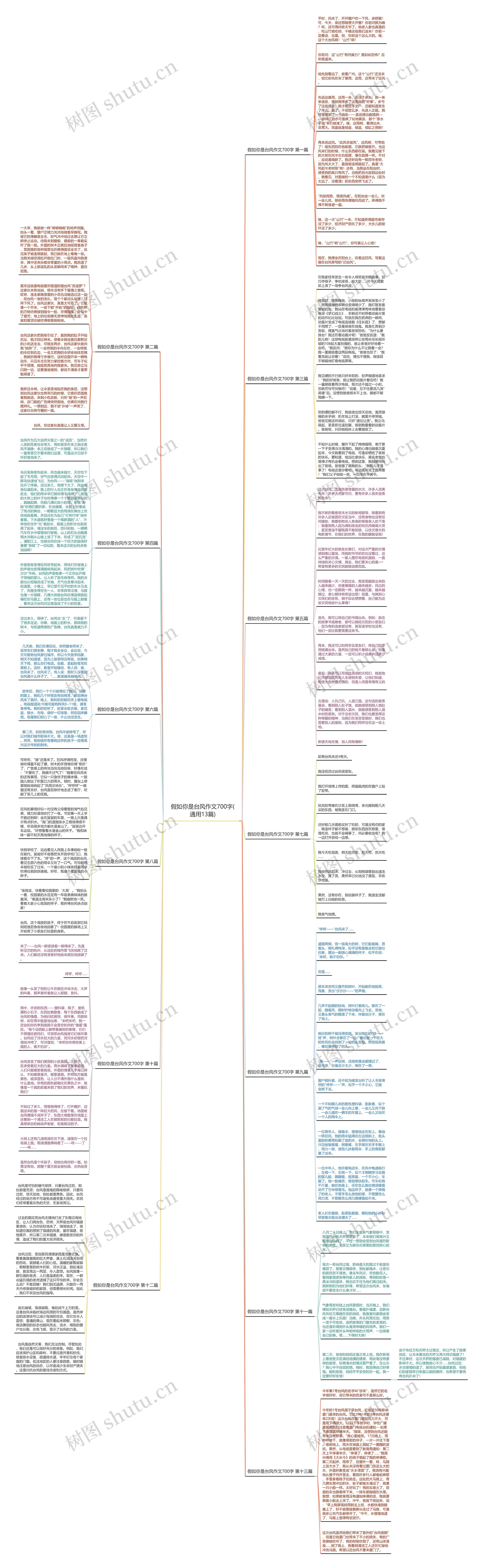 假如你是台风作文700字(通用13篇)思维导图