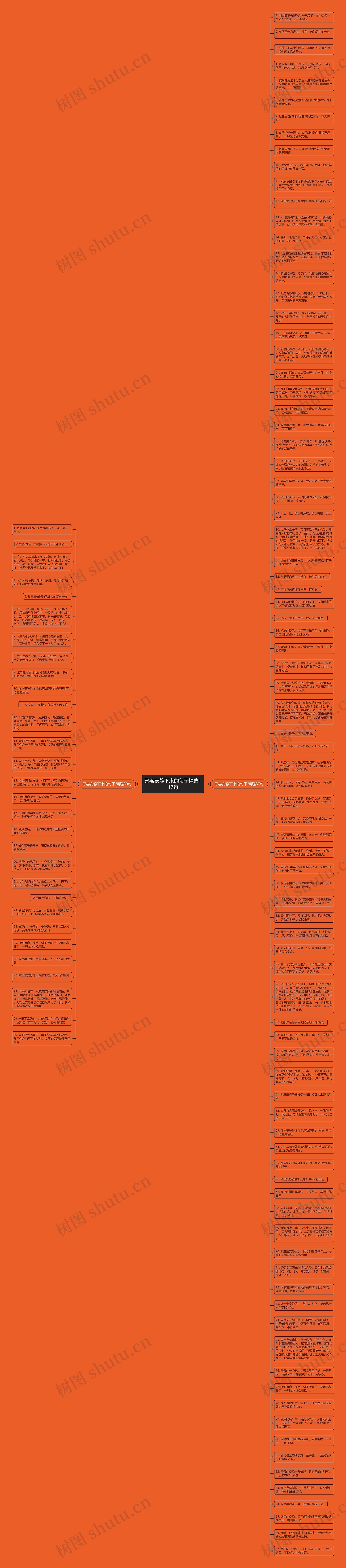 形容安静下来的句子精选117句思维导图