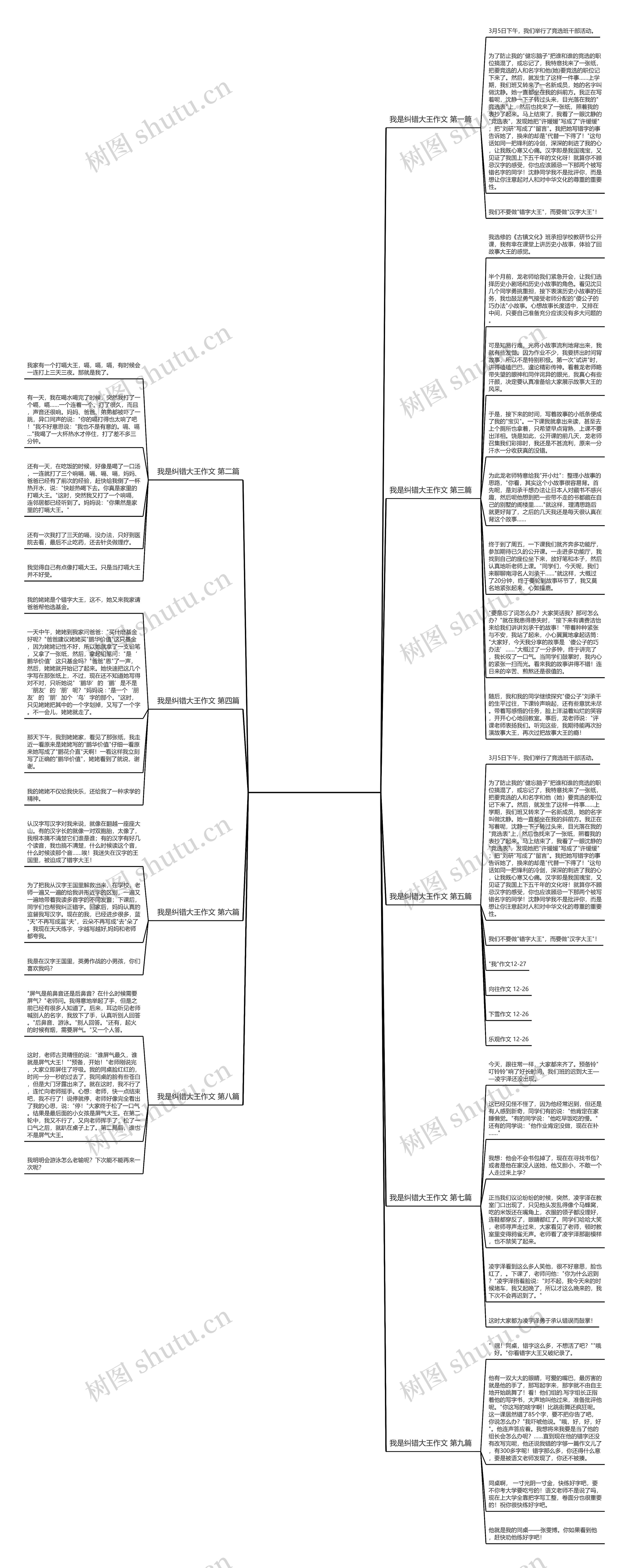 我是纠错大王作文精选9篇思维导图