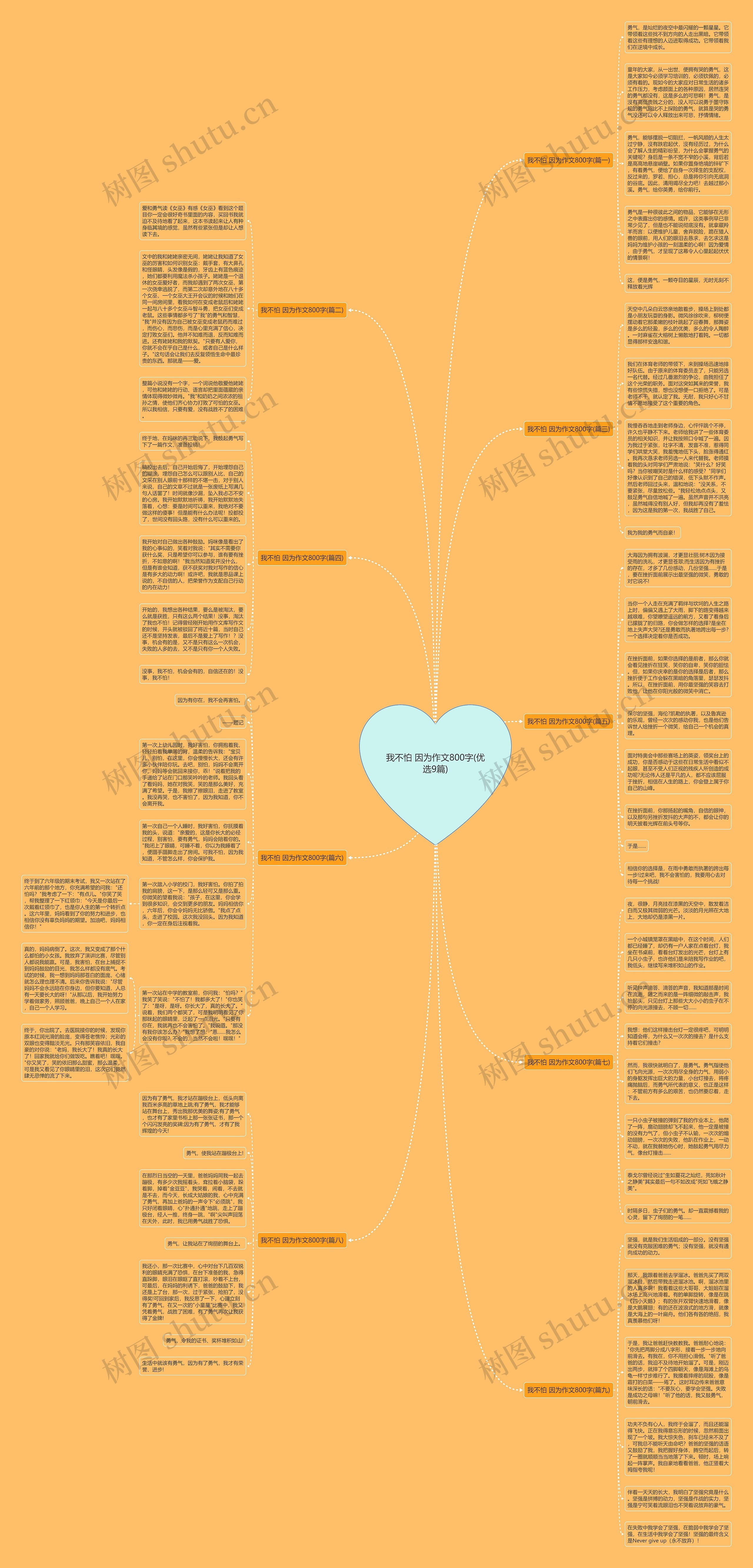 我不怕 因为作文800字(优选9篇)思维导图