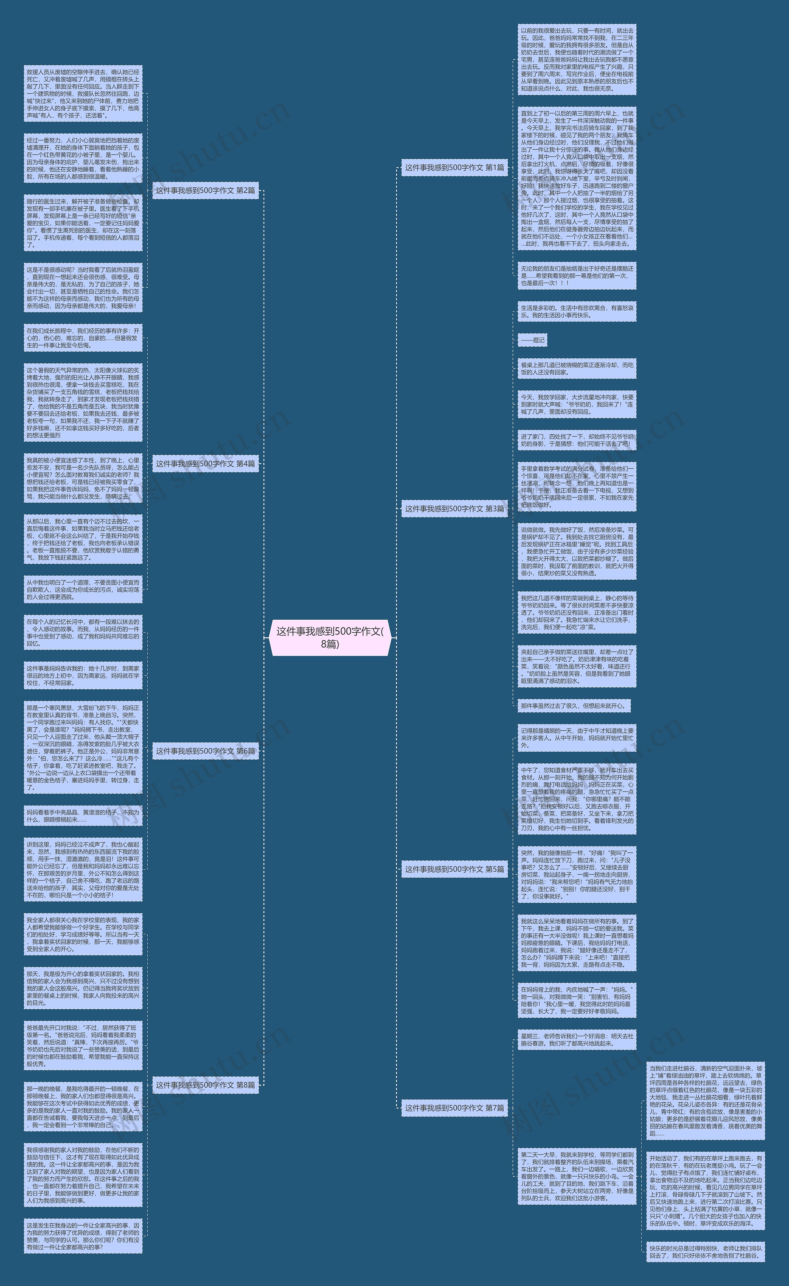 这件事我感到500字作文(8篇)思维导图