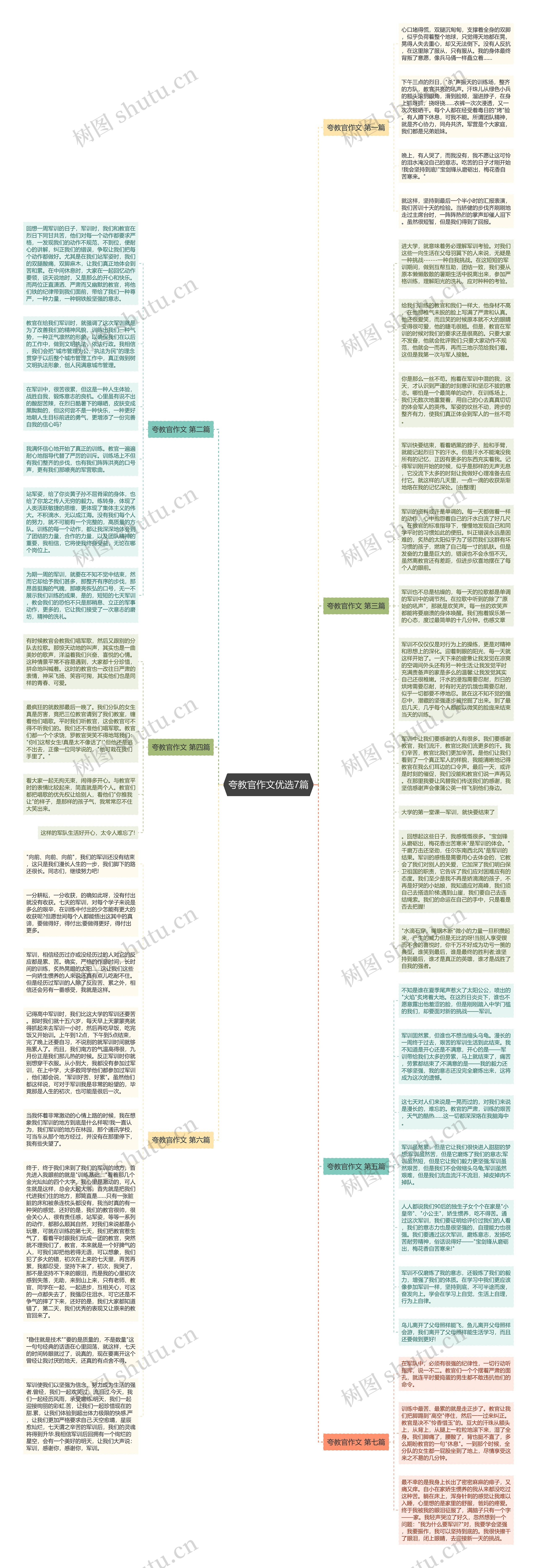 夸教官作文优选7篇思维导图