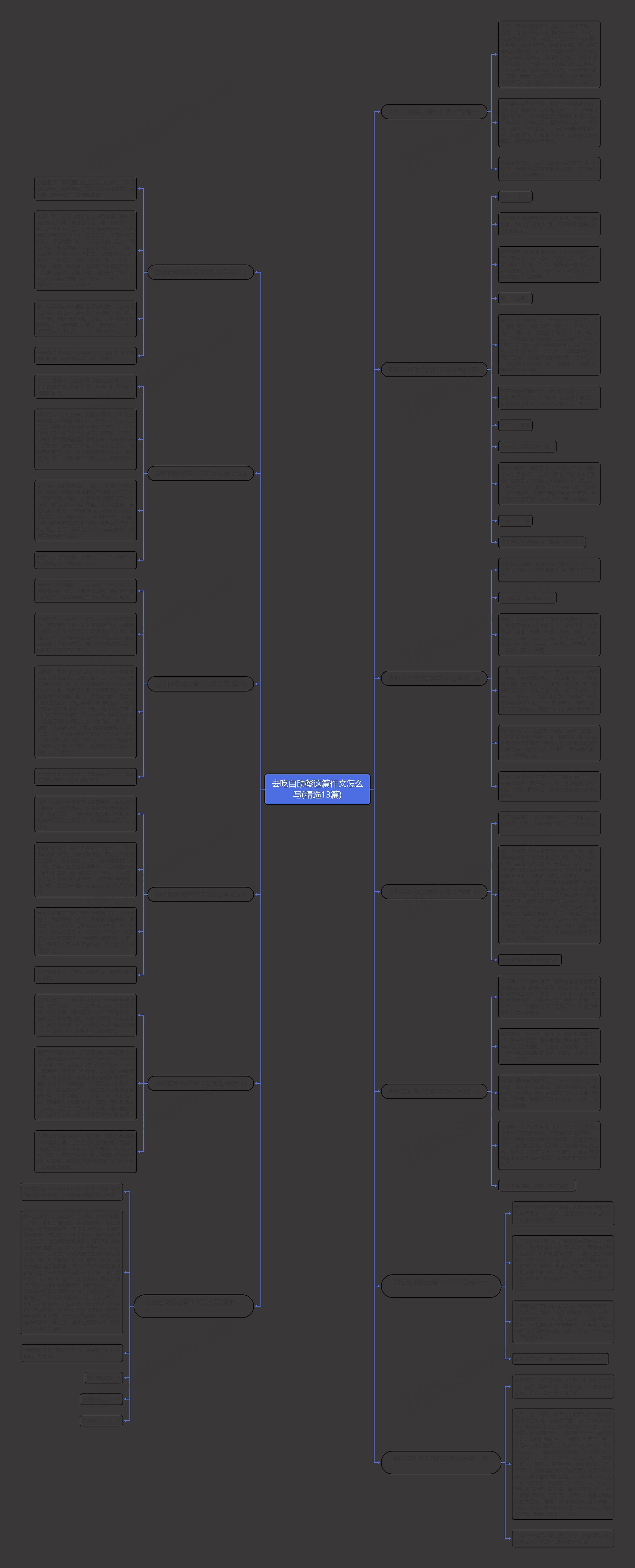 去吃自助餐这篇作文怎么写(精选13篇)思维导图