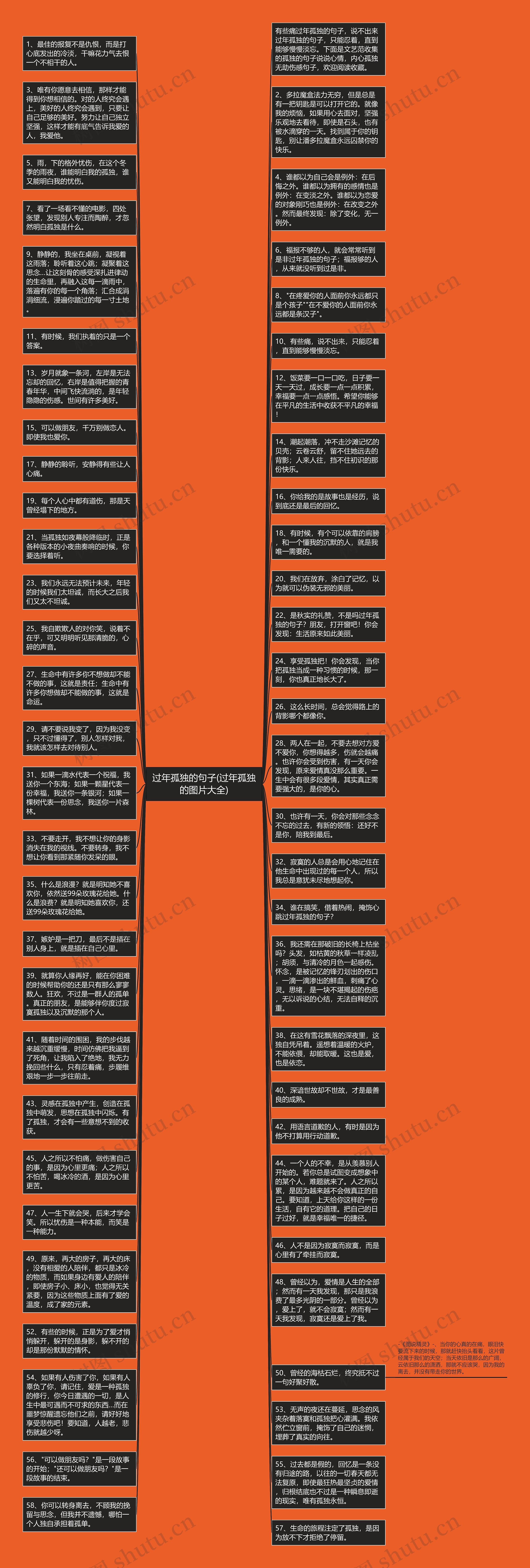 过年孤独的句子(过年孤独的图片大全)思维导图