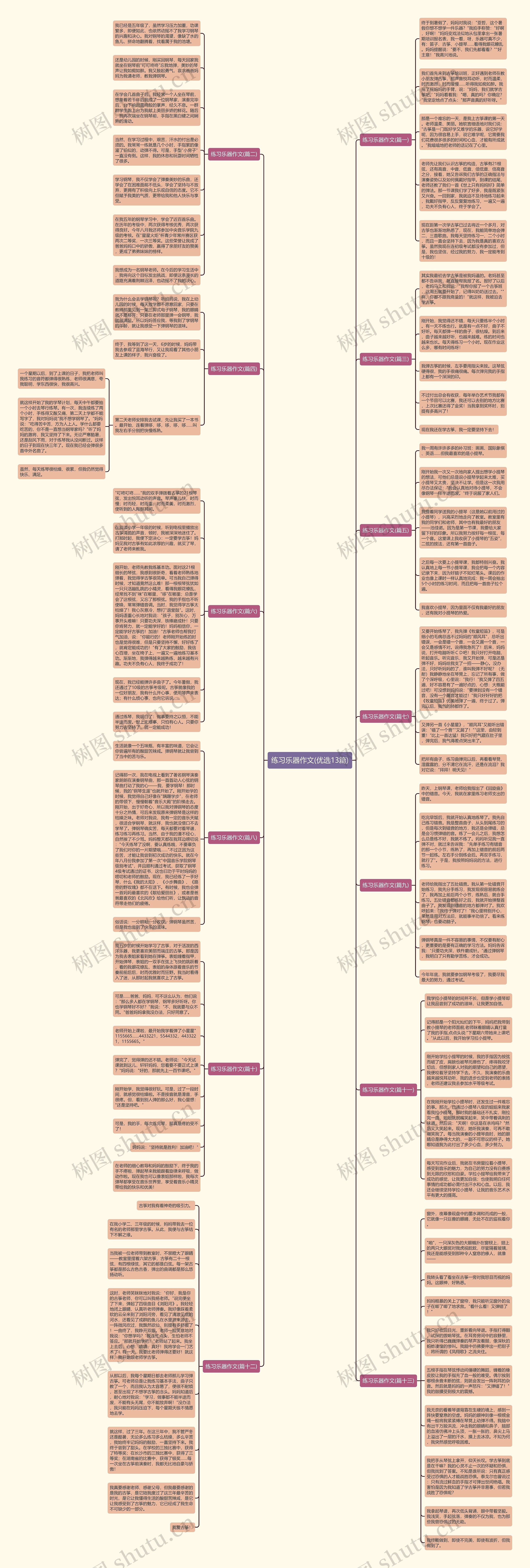 练习乐器作文(优选13篇)思维导图
