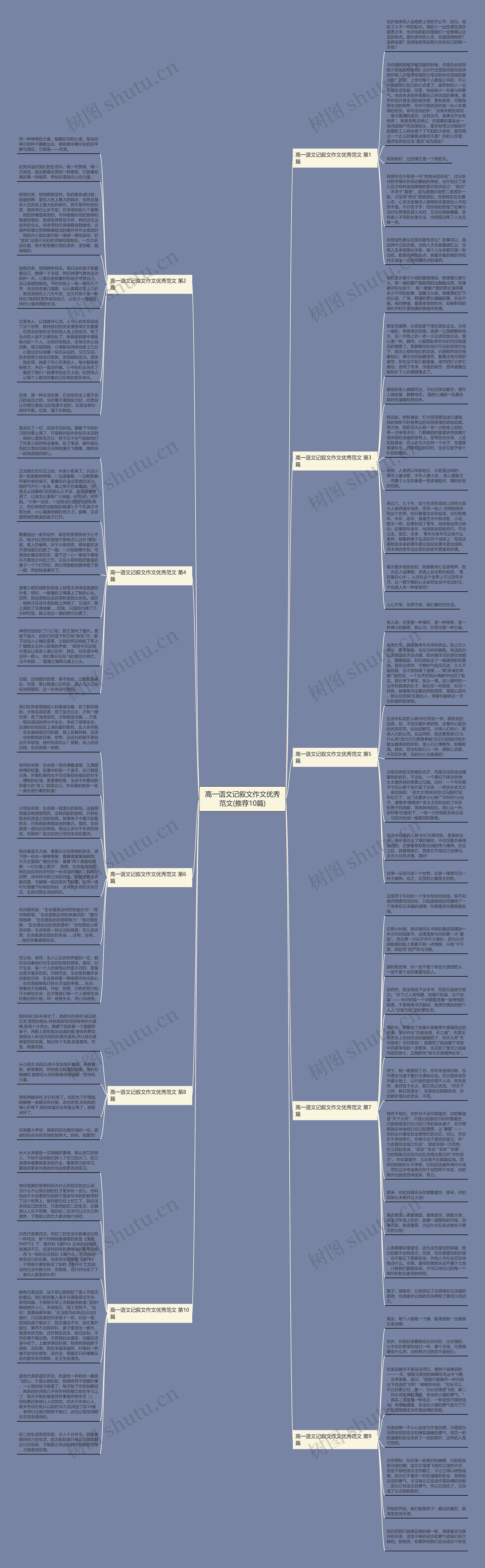 高一语文记叙文作文优秀范文(推荐10篇)思维导图