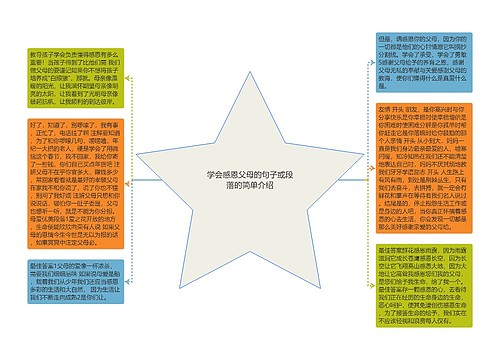 学会感恩父母的句子或段落的简单介绍