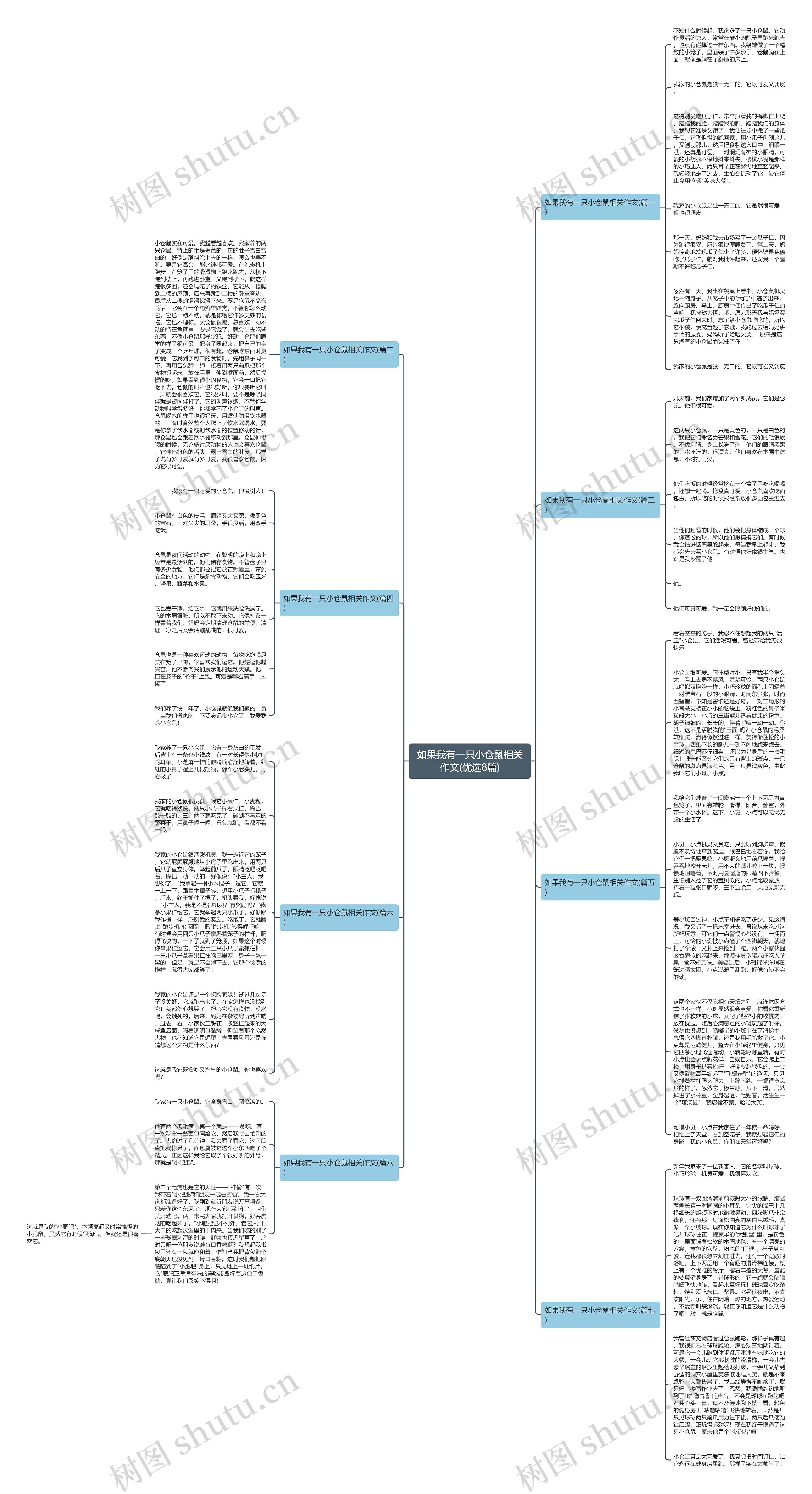 如果我有一只小仓鼠相关作文(优选8篇)思维导图