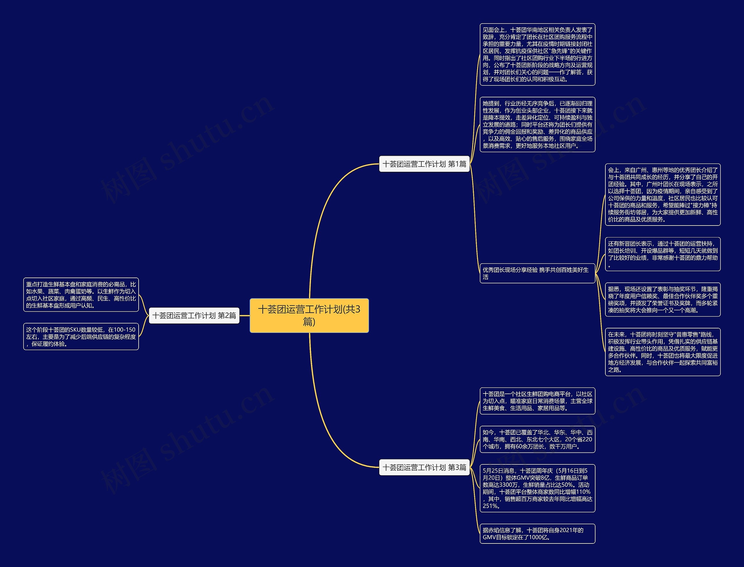 十荟团运营工作计划(共3篇)思维导图