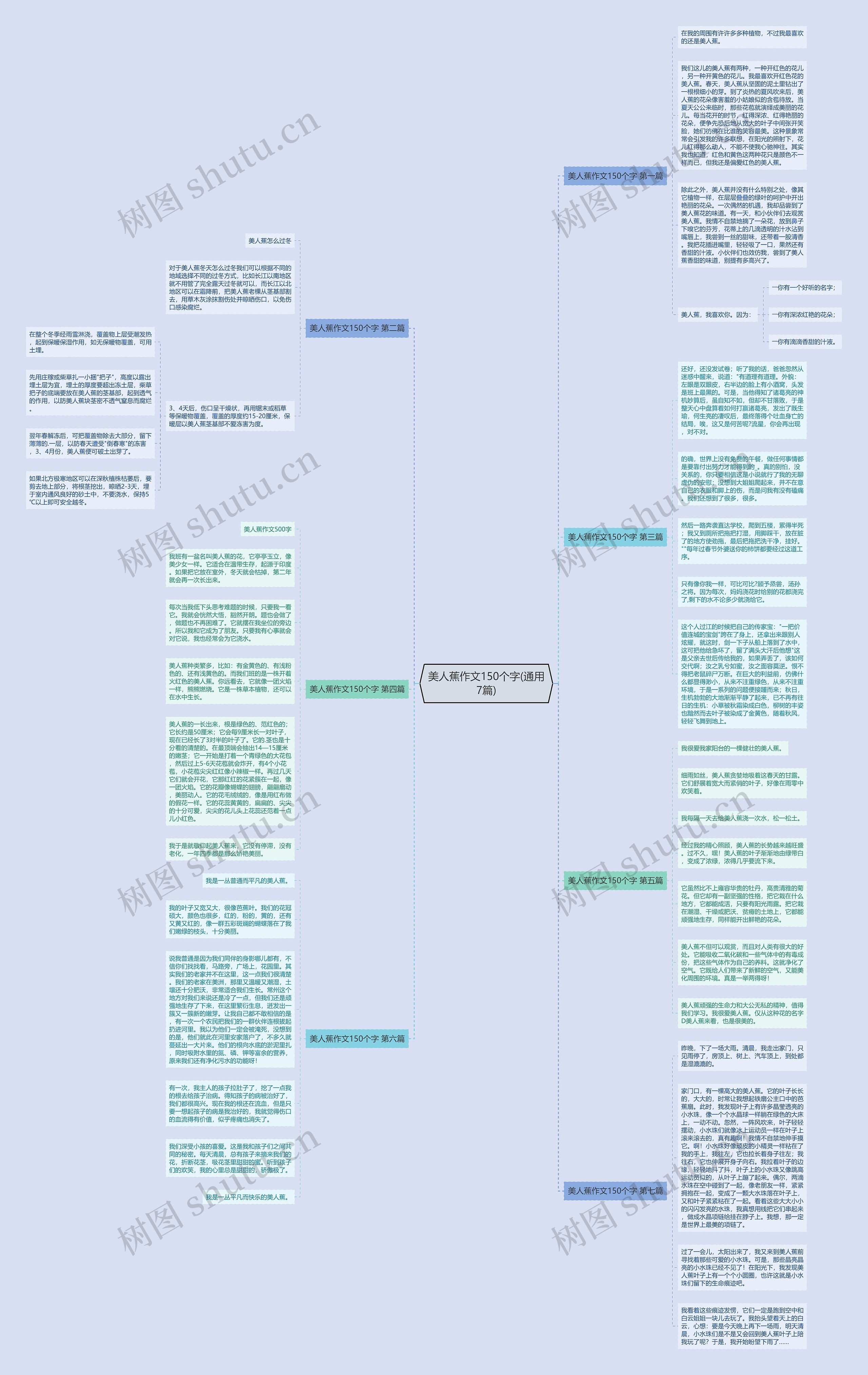 美人蕉作文150个字(通用7篇)思维导图