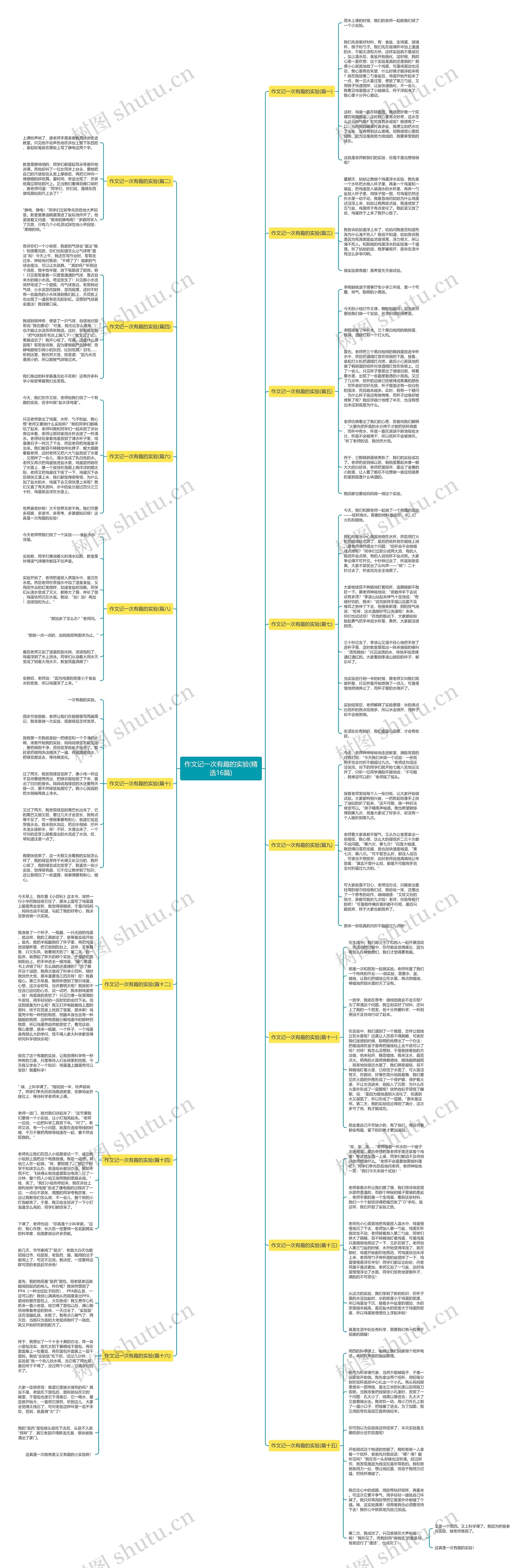 作文记一次有趣的实验(精选16篇)思维导图