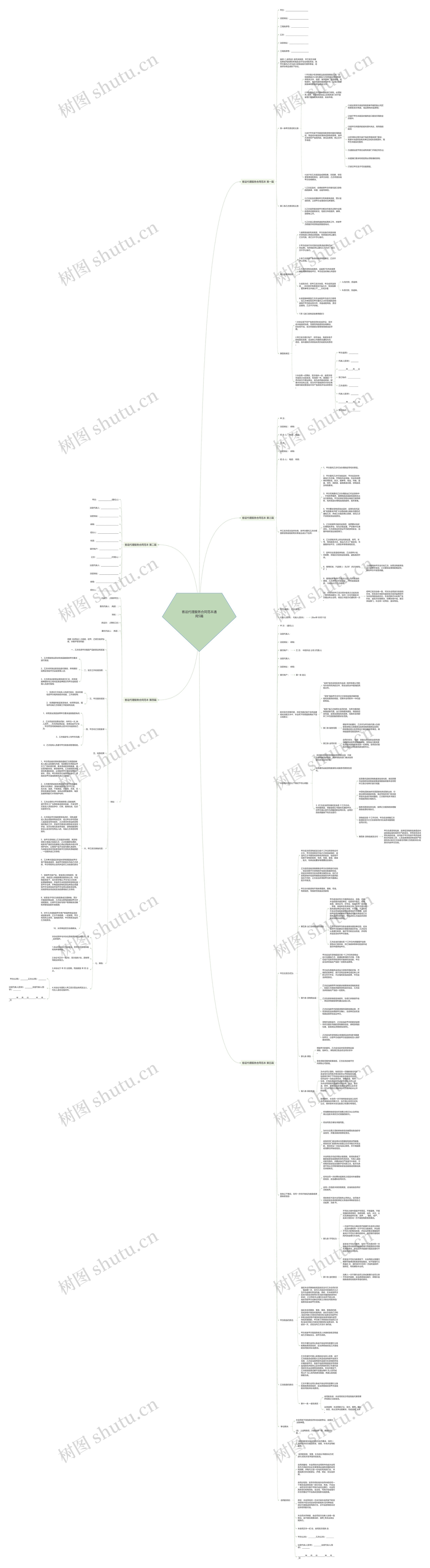 客运代理服务合同范本通用5篇思维导图