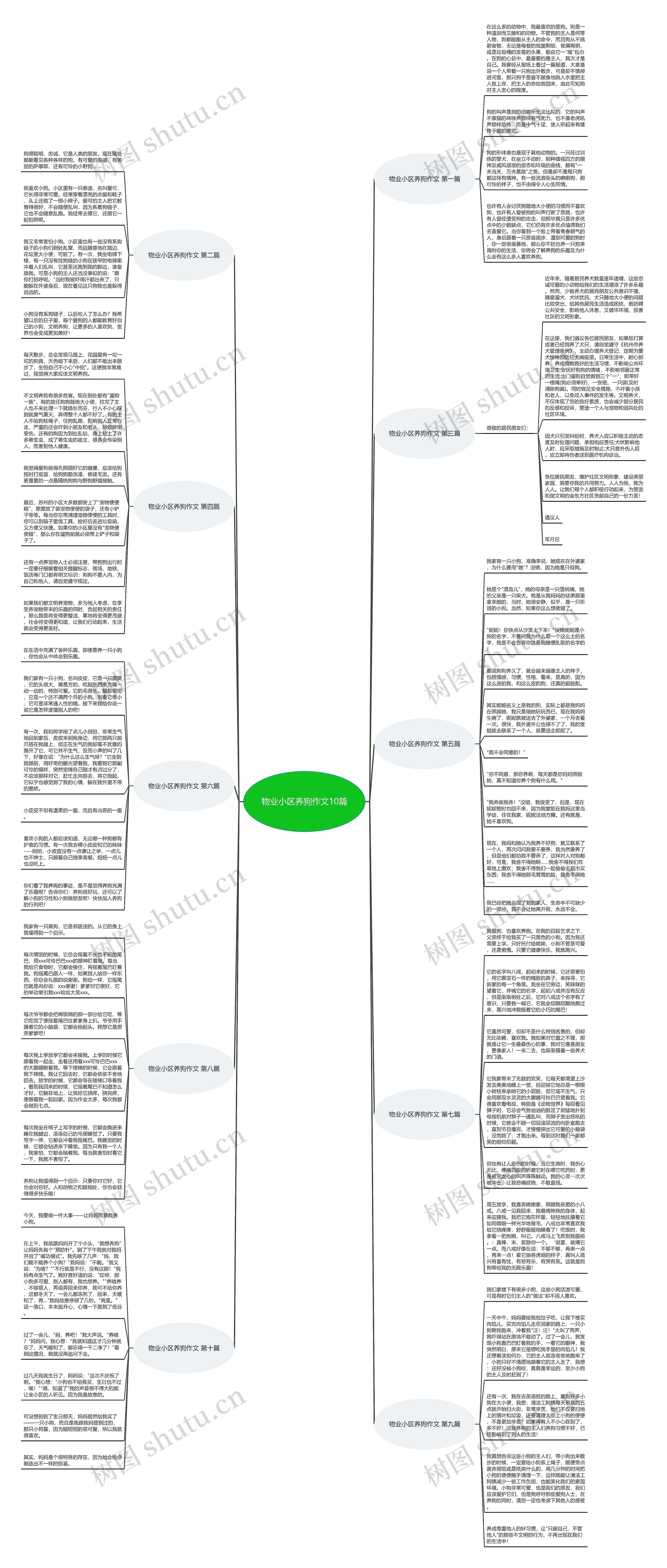 物业小区养狗作文10篇思维导图