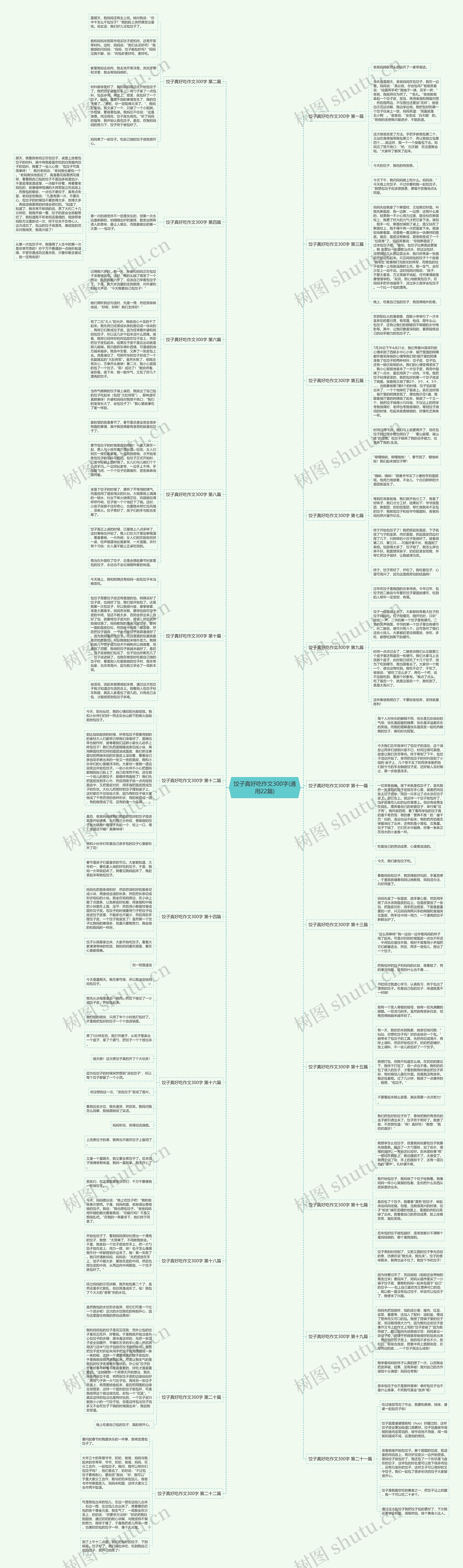 饺子真好吃作文300字(通用22篇)思维导图