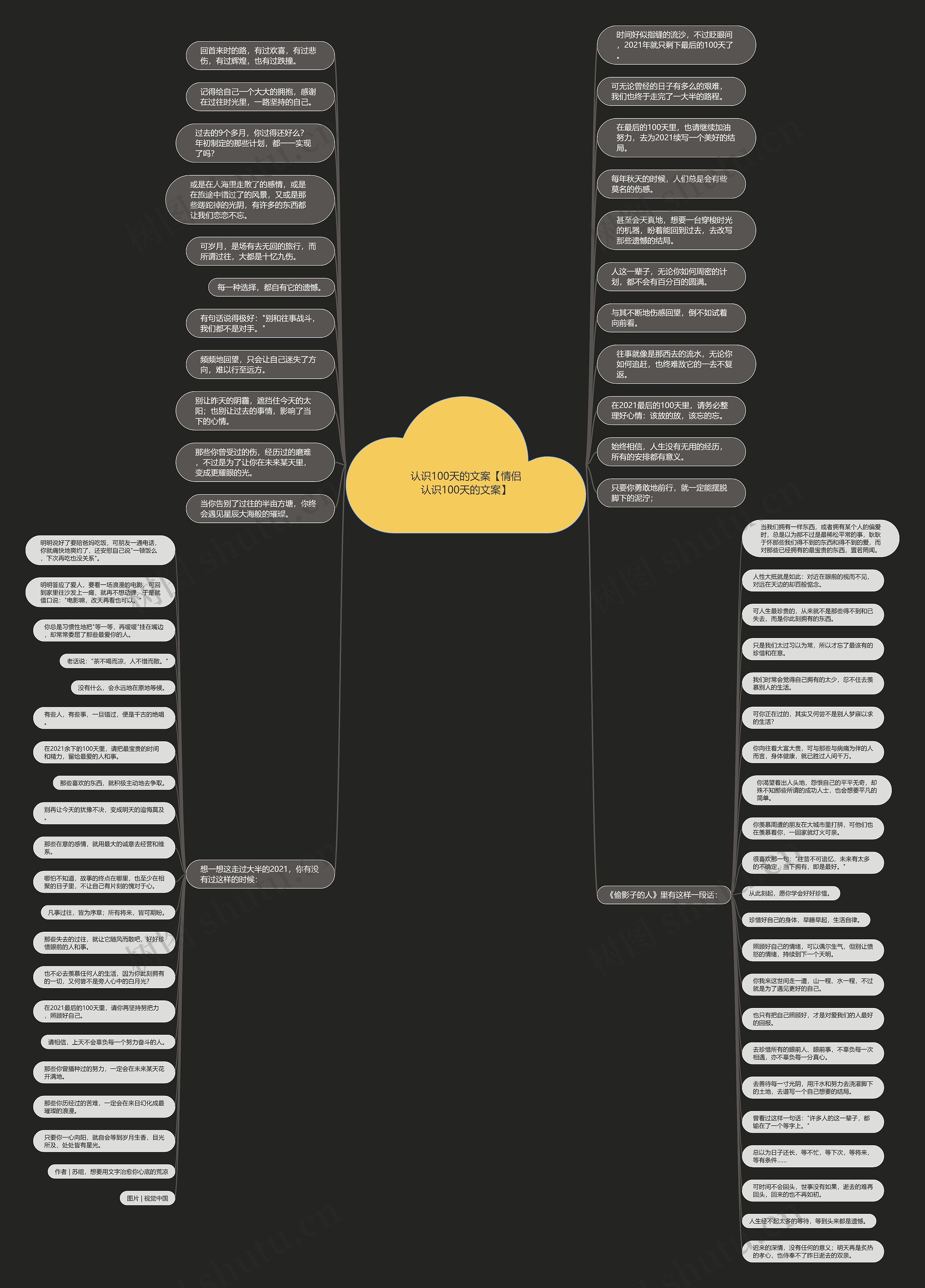 认识100天的文案【情侣认识100天的文案】思维导图