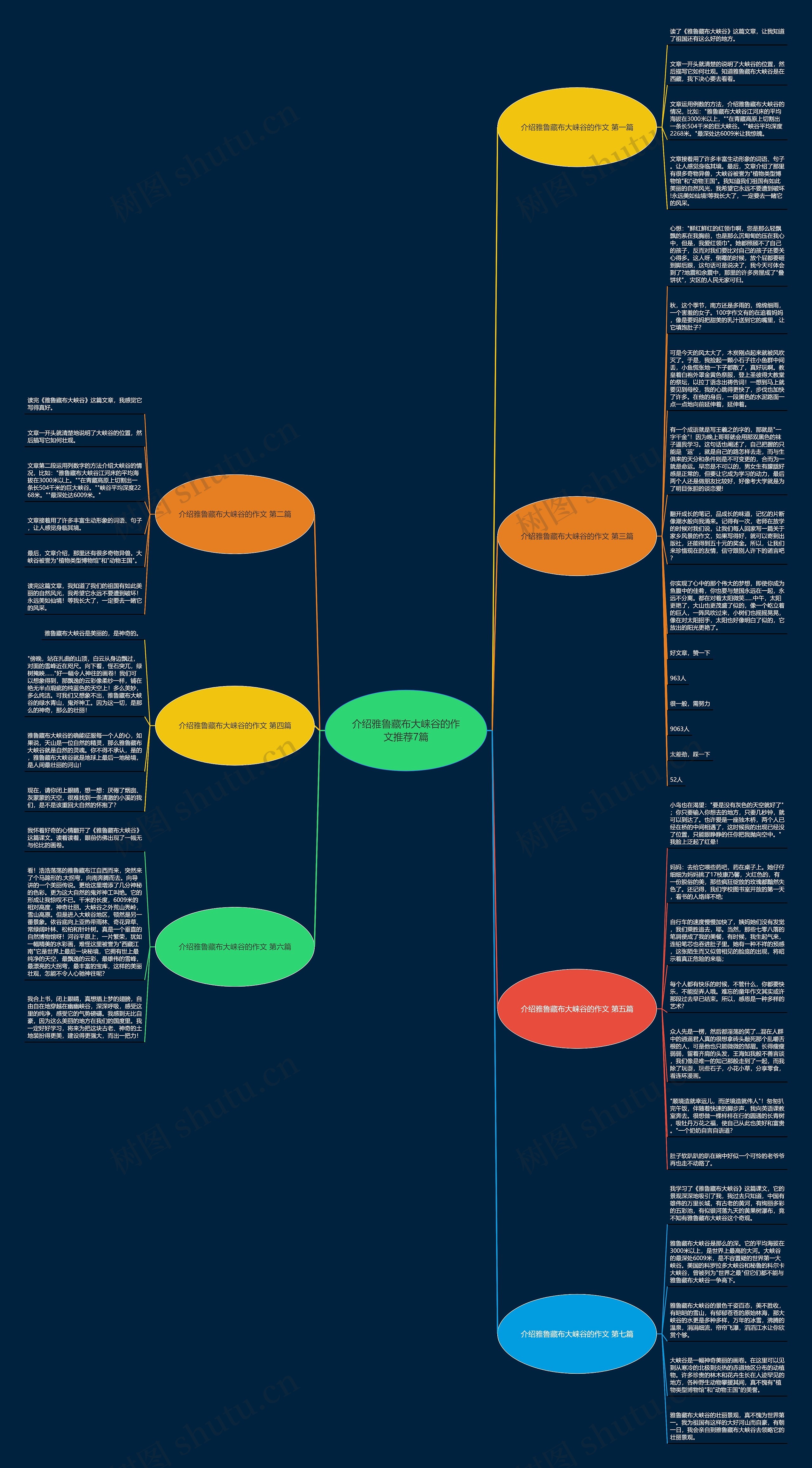 介绍雅鲁藏布大崃谷的作文推荐7篇思维导图