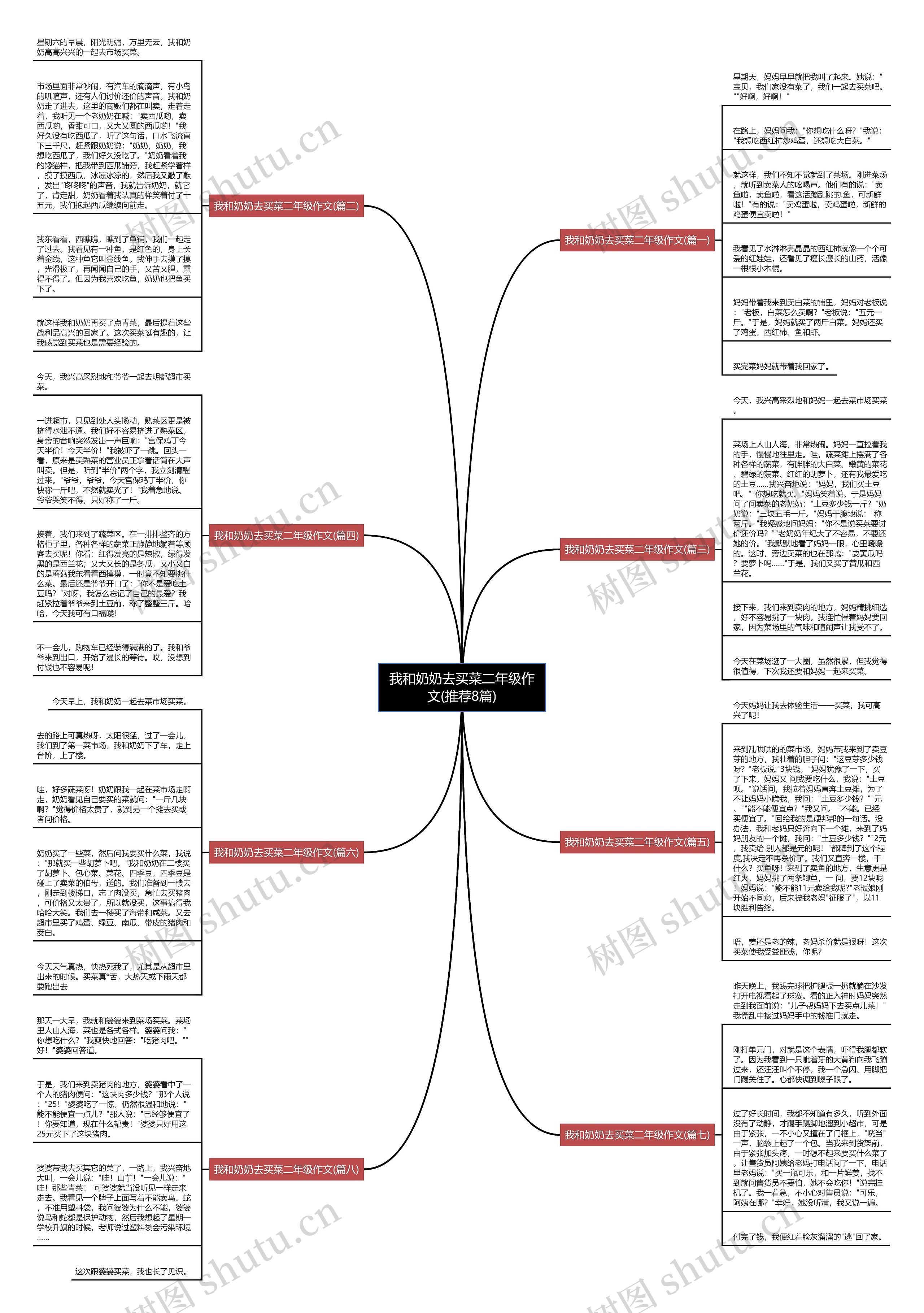 我和奶奶去买菜二年级作文(推荐8篇)思维导图