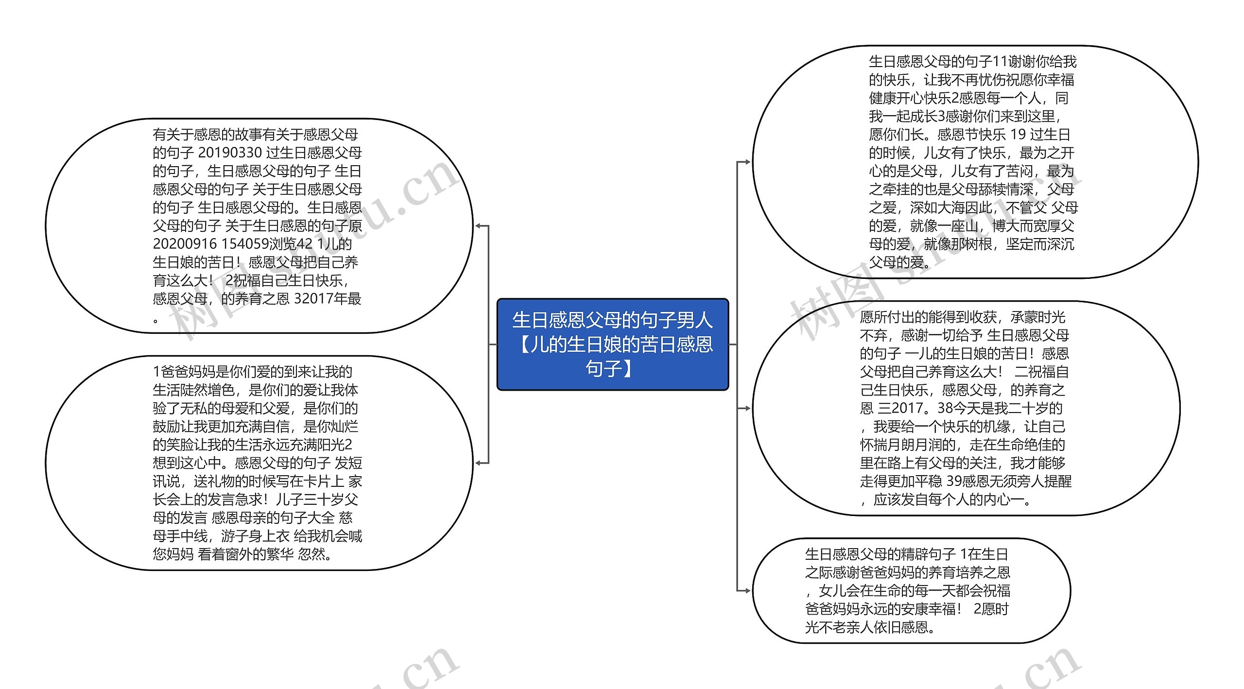 生日感恩父母的句子男人【儿的生日娘的苦日感恩句子】思维导图