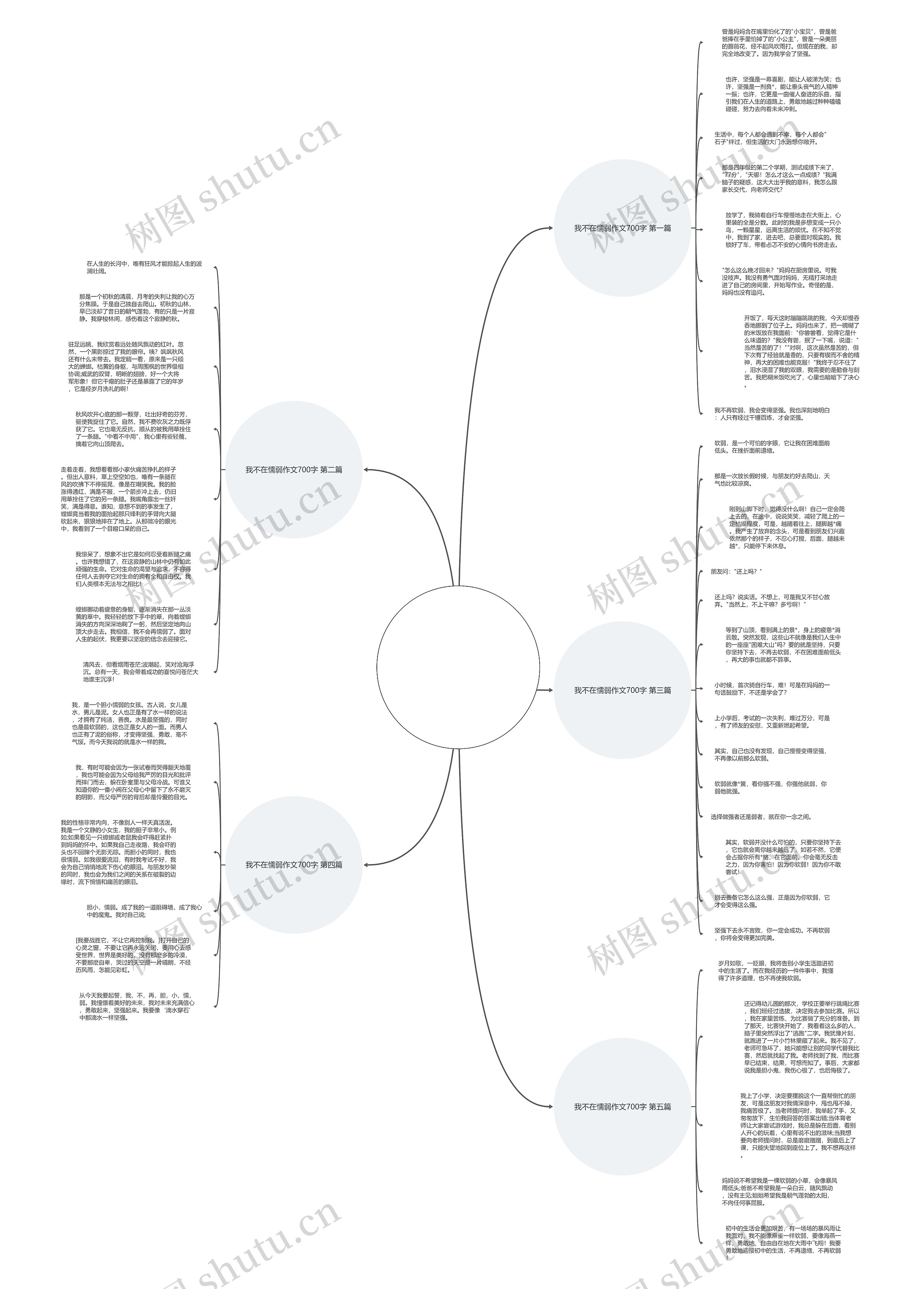 我不在懦弱作文700字通用6篇思维导图