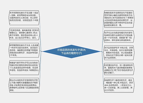 形容品茶的优美句子(阳光下品茶的精美句子)